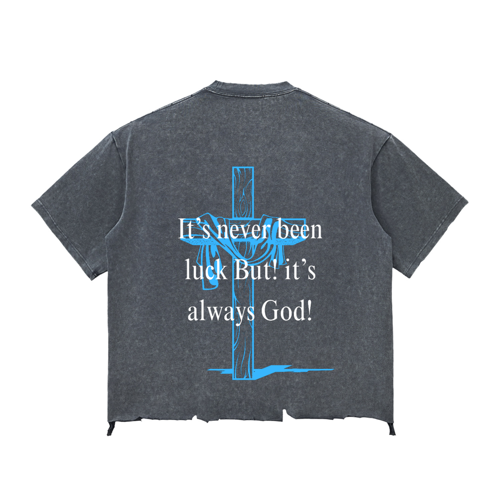 Snow Wash Raw-Hem Boxy T-shirt