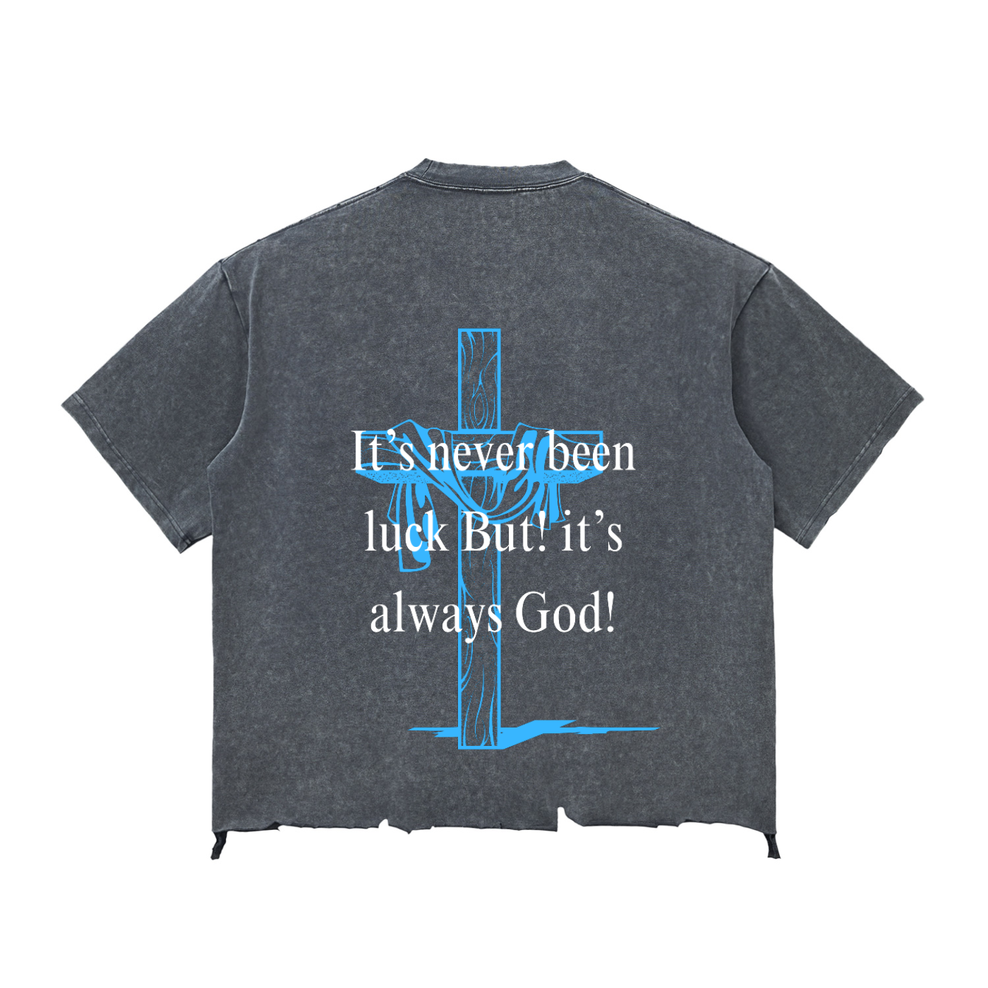 Snow Wash Raw-Hem Boxy T-shirt