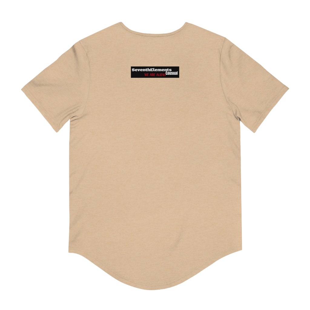 What happy yesterday-Jersey Curved Hem Tee