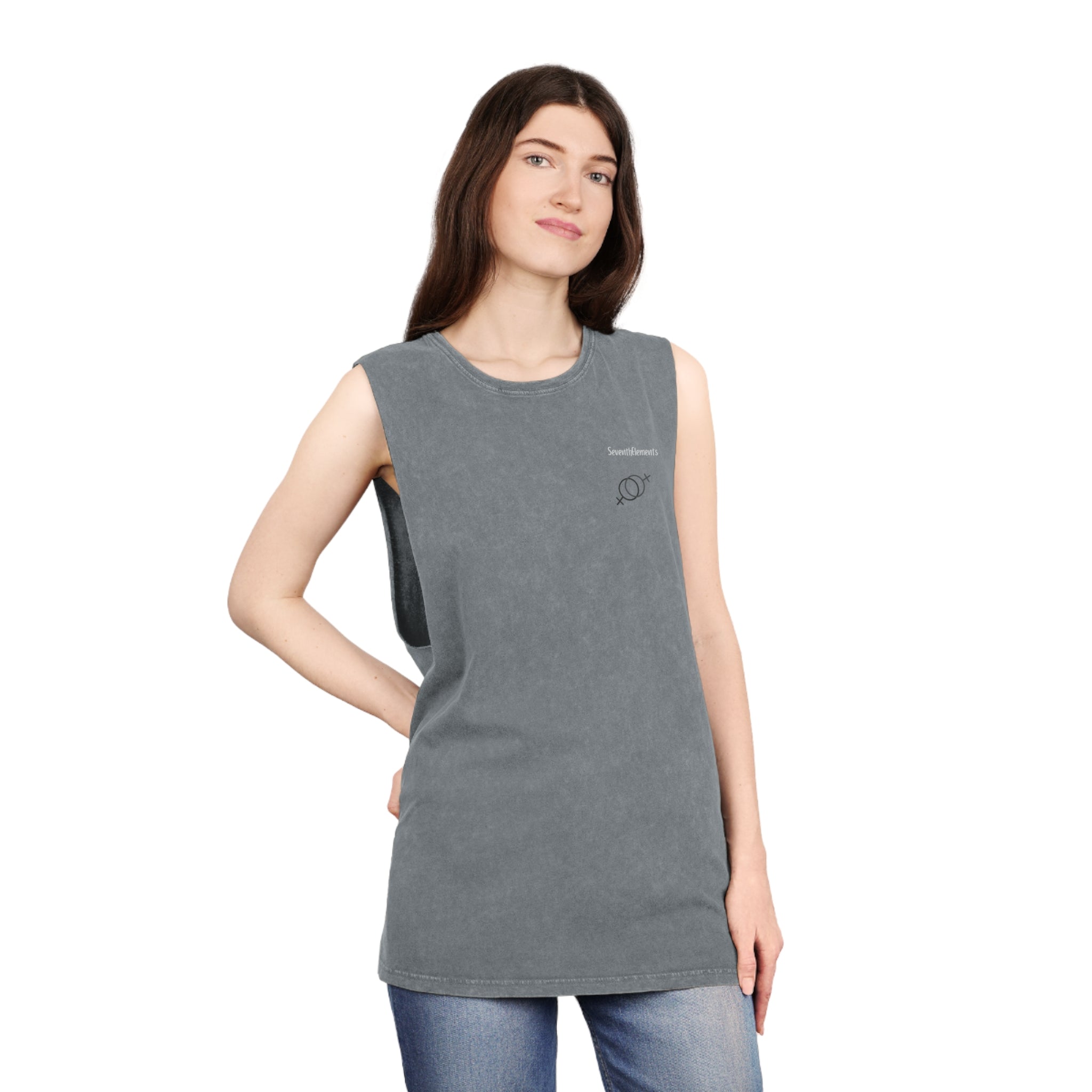 Just Married Couple Stonewash Tank Top