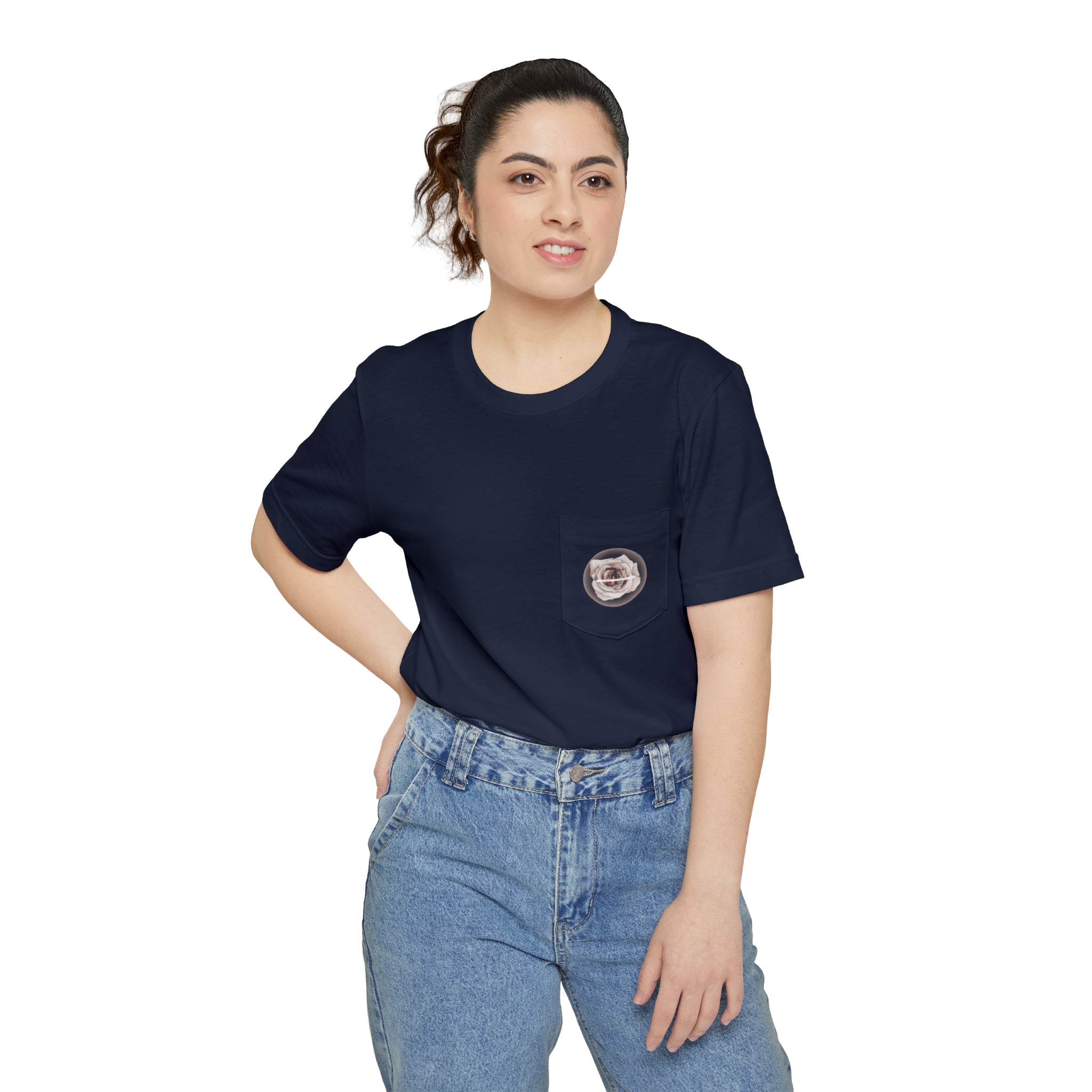 White Rose Pocket T-shirt