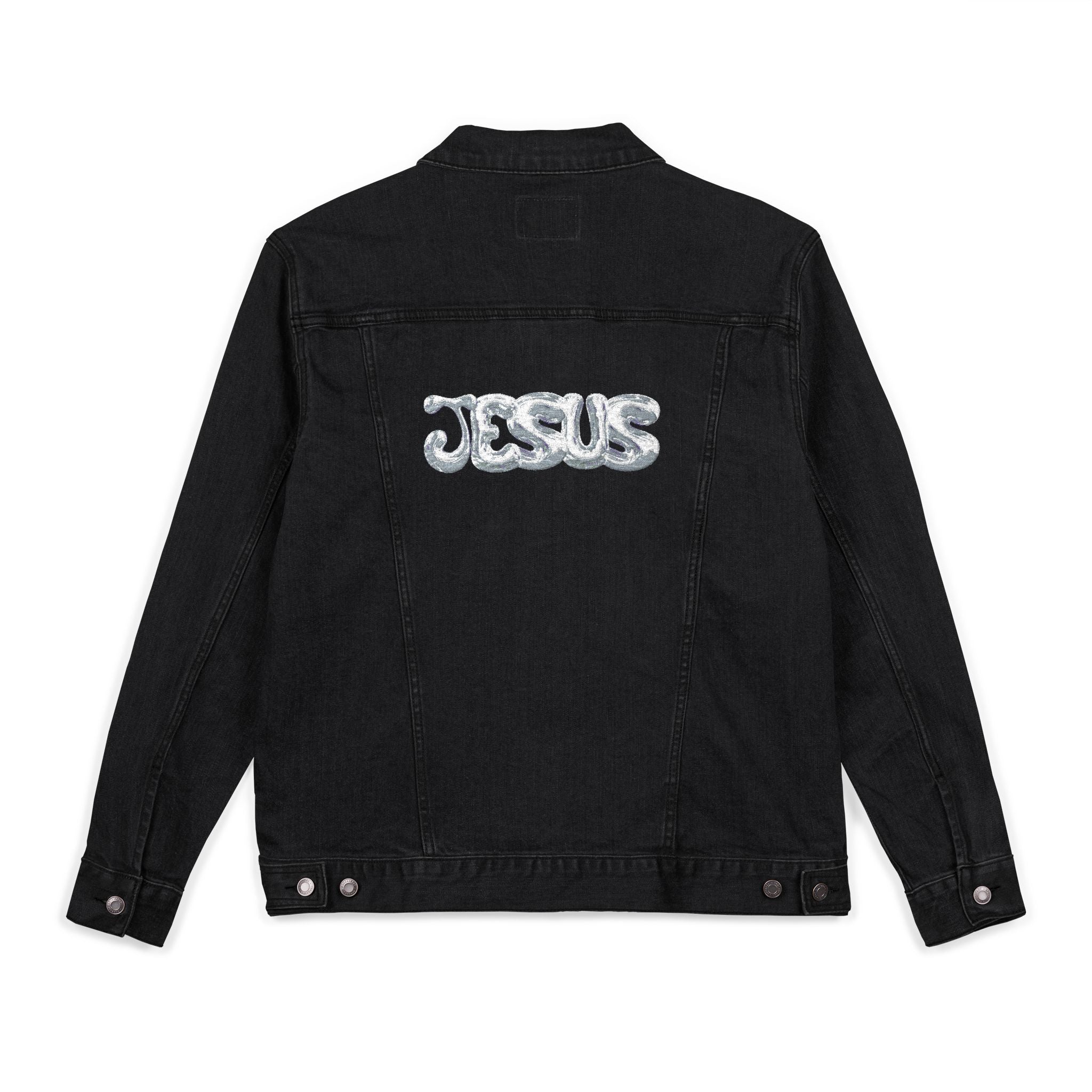 Embroidered Denim Jacket - Casual Style, Christian Apparel, Trendy Outerwear, Perfect Gift, Streetwear Essential