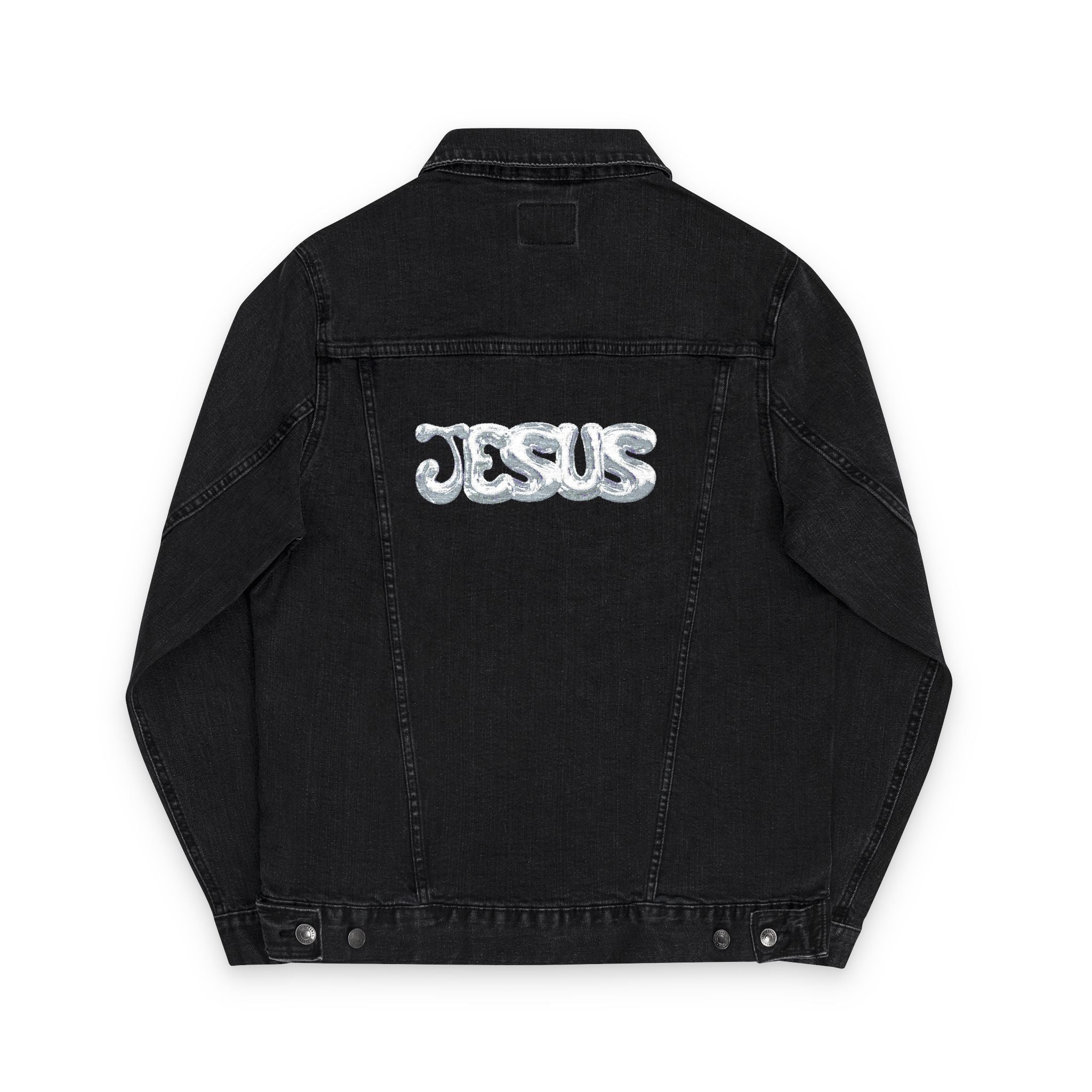 Embroidered Denim Jacket - Casual Style, Christian Apparel, Trendy Outerwear, Perfect Gift, Streetwear Essential