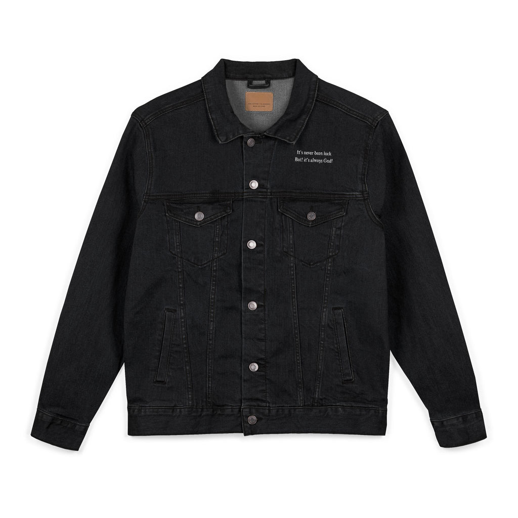 Embroidered Denim Jacket - Casual Style, Christian Apparel, Trendy Outerwear, Perfect Gift, Streetwear Essential