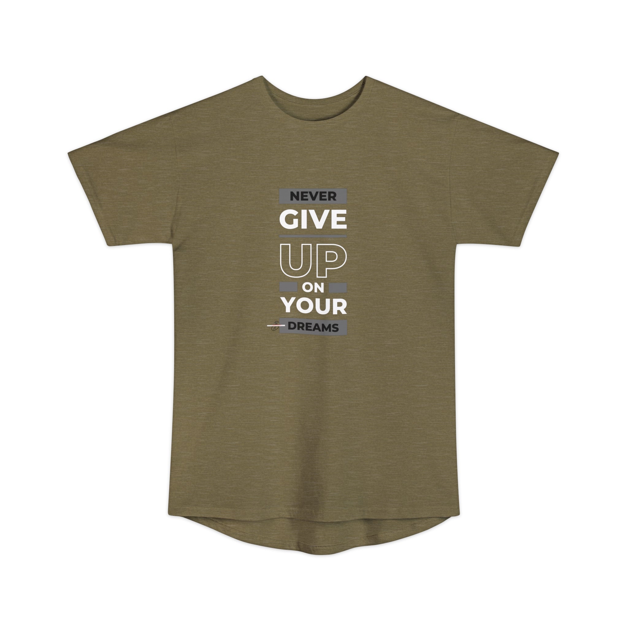 Never give up Long Body Urban Tee
