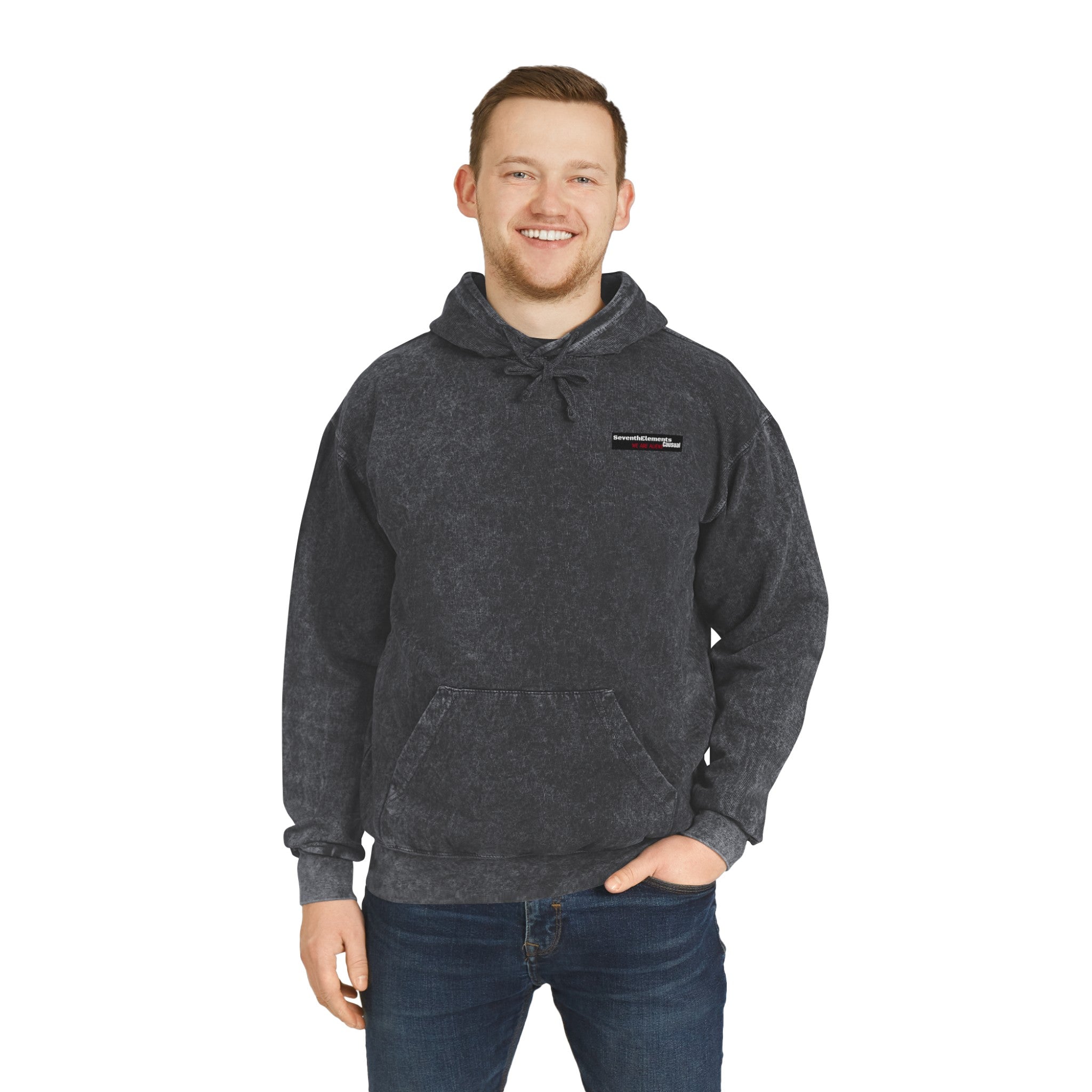 Black love Mineral Wash Hoodie