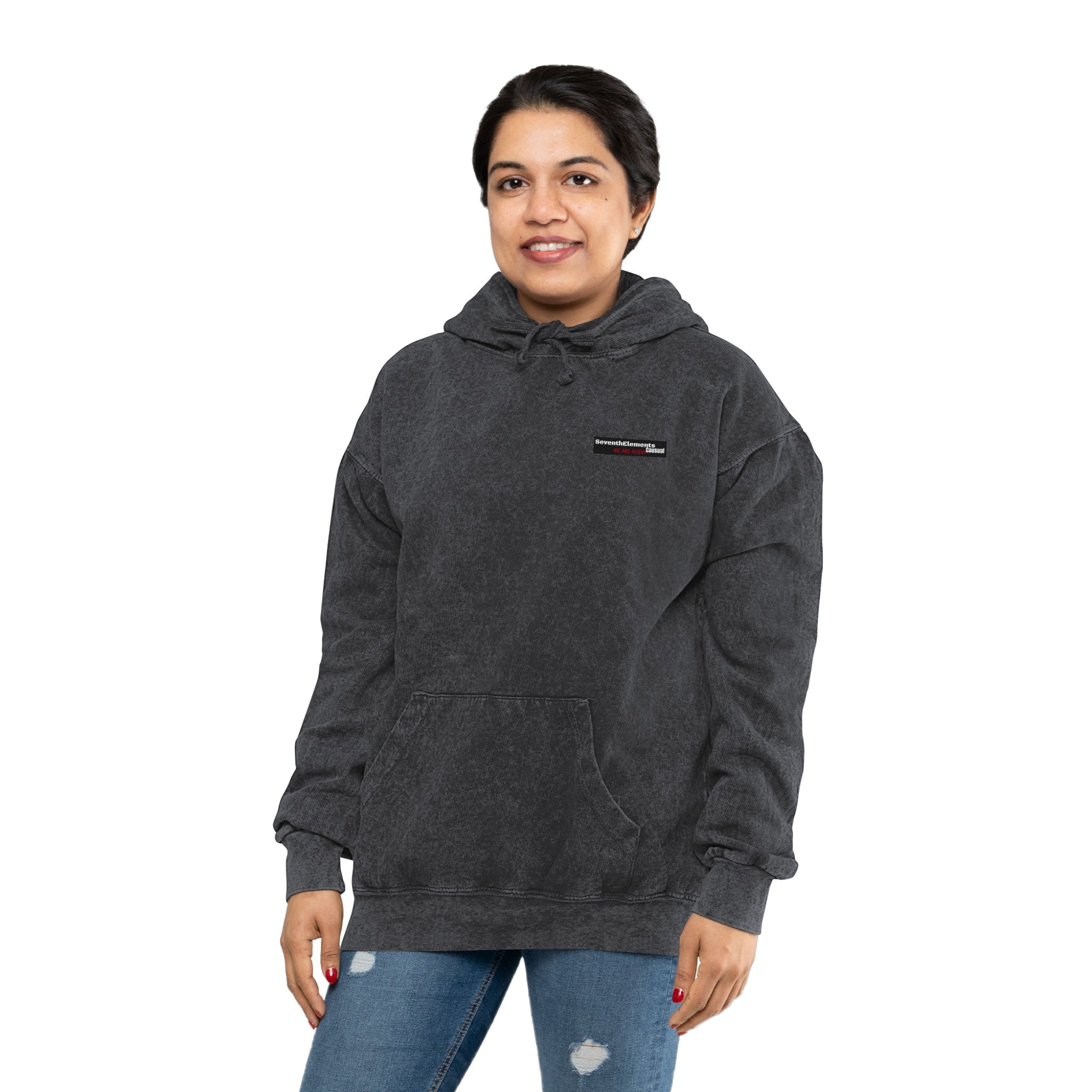 Black love Mineral Wash Hoodie