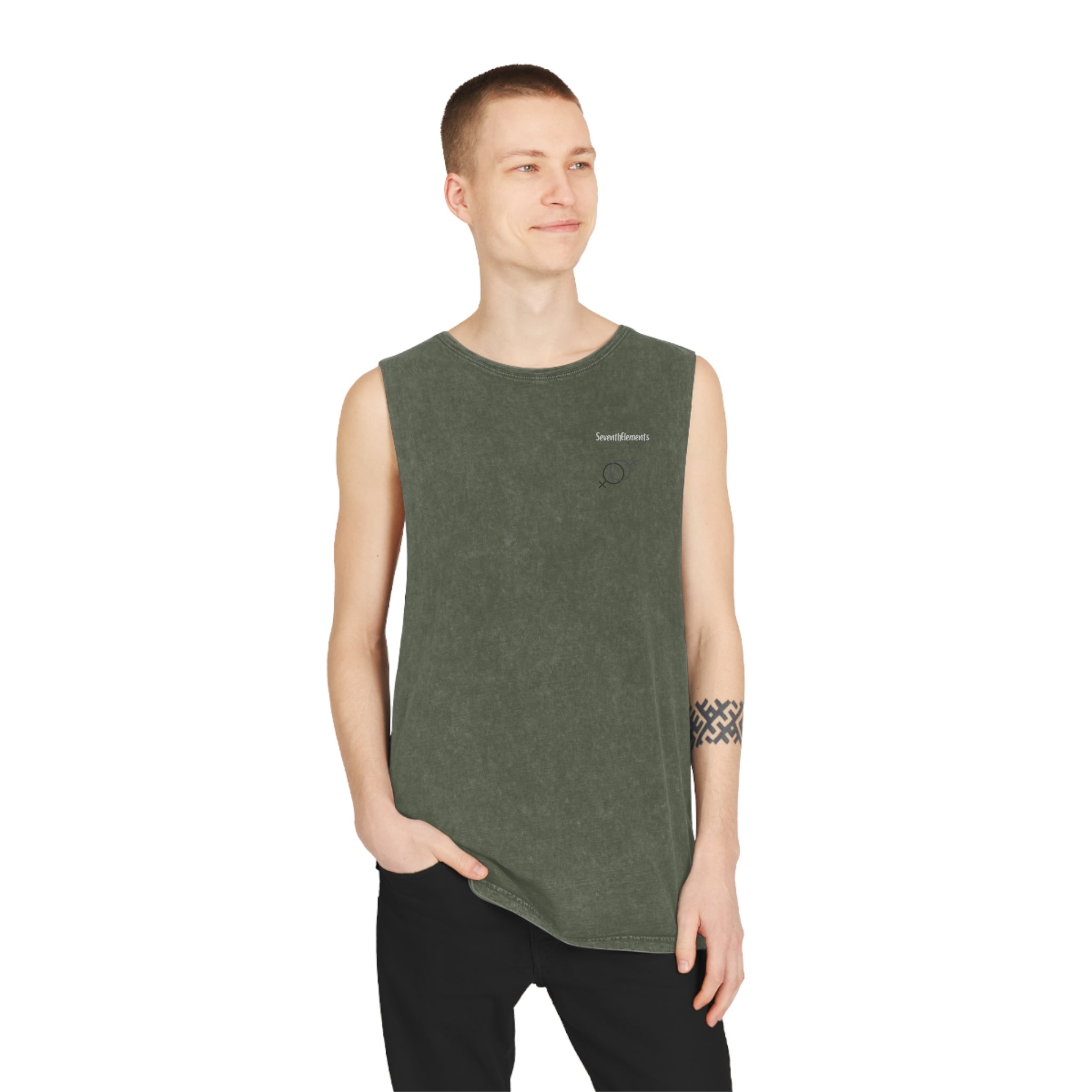 Just Married Couple Stonewash Tank Top