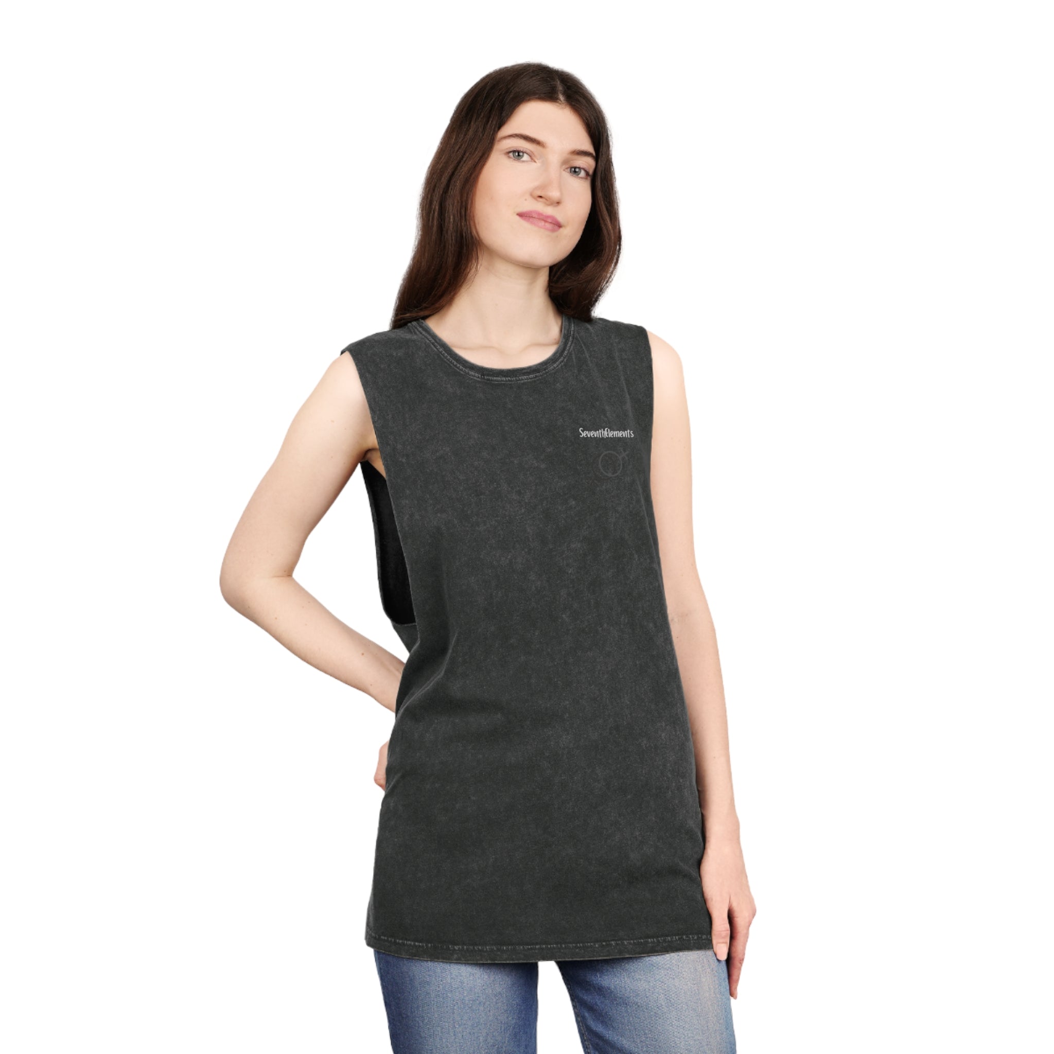 Just Married Couple Stonewash Tank Top