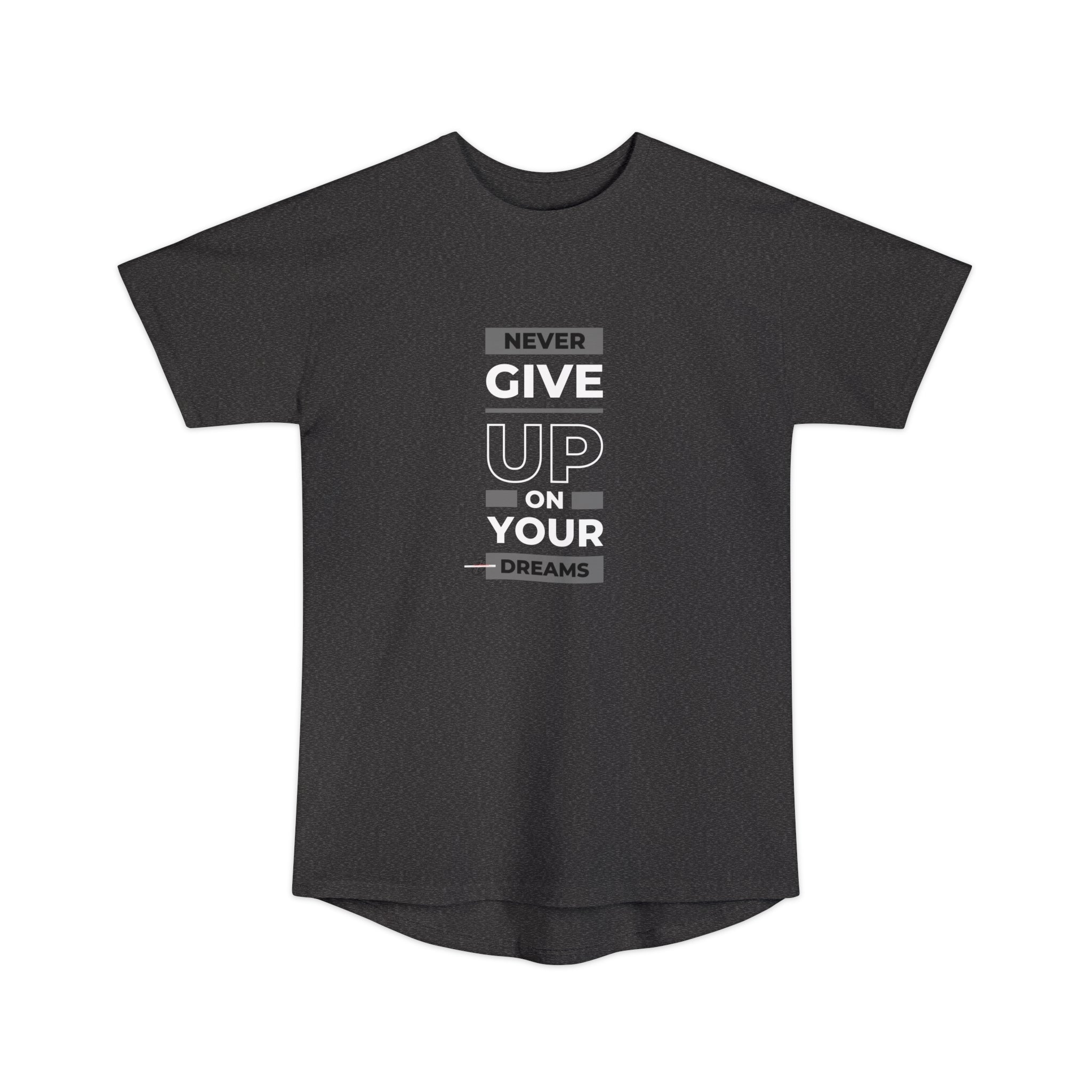 Never give up Long Body Urban Tee