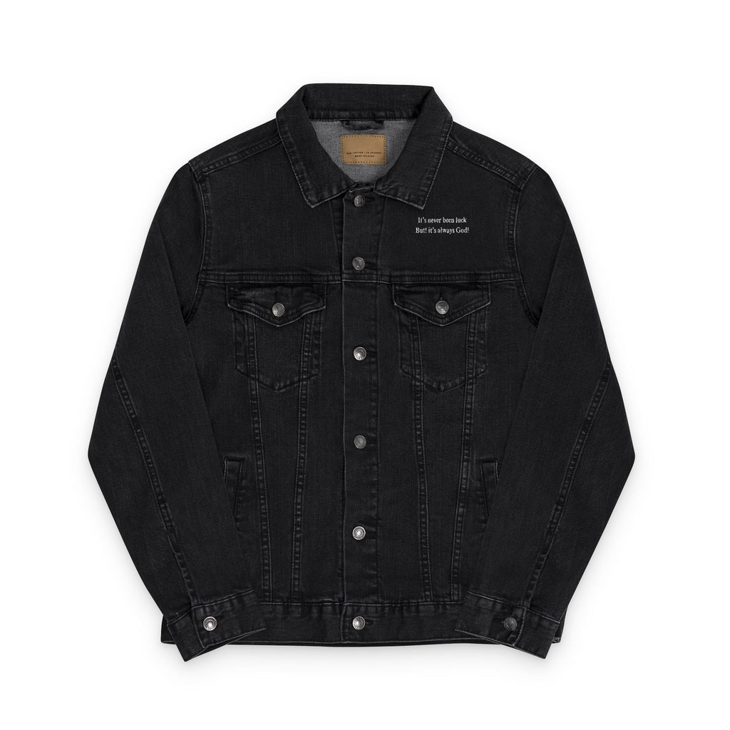 Embroidered Denim Jacket - Casual Style, Christian Apparel, Trendy Outerwear, Perfect Gift, Streetwear Essential