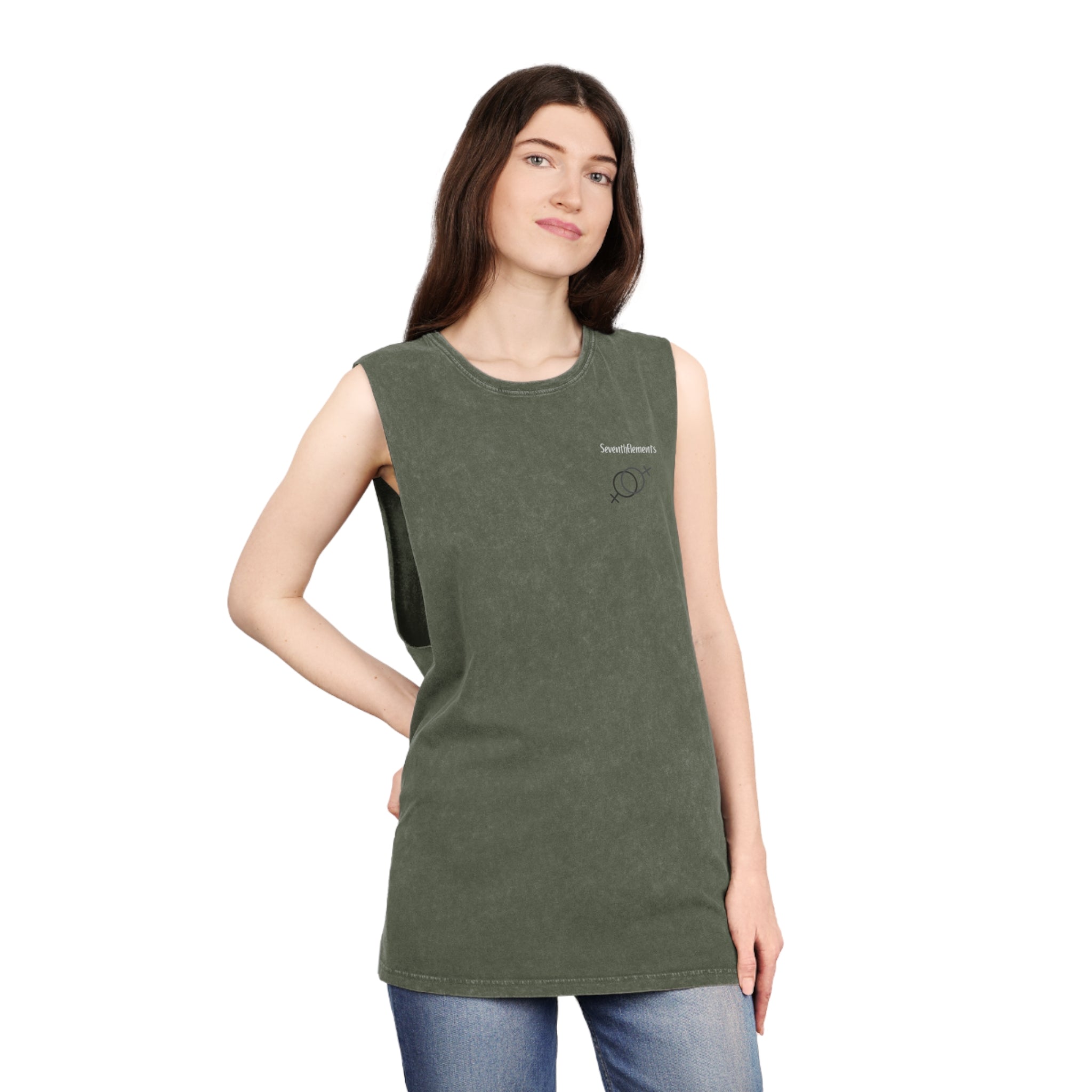 Just Married Couple Stonewash Tank Top