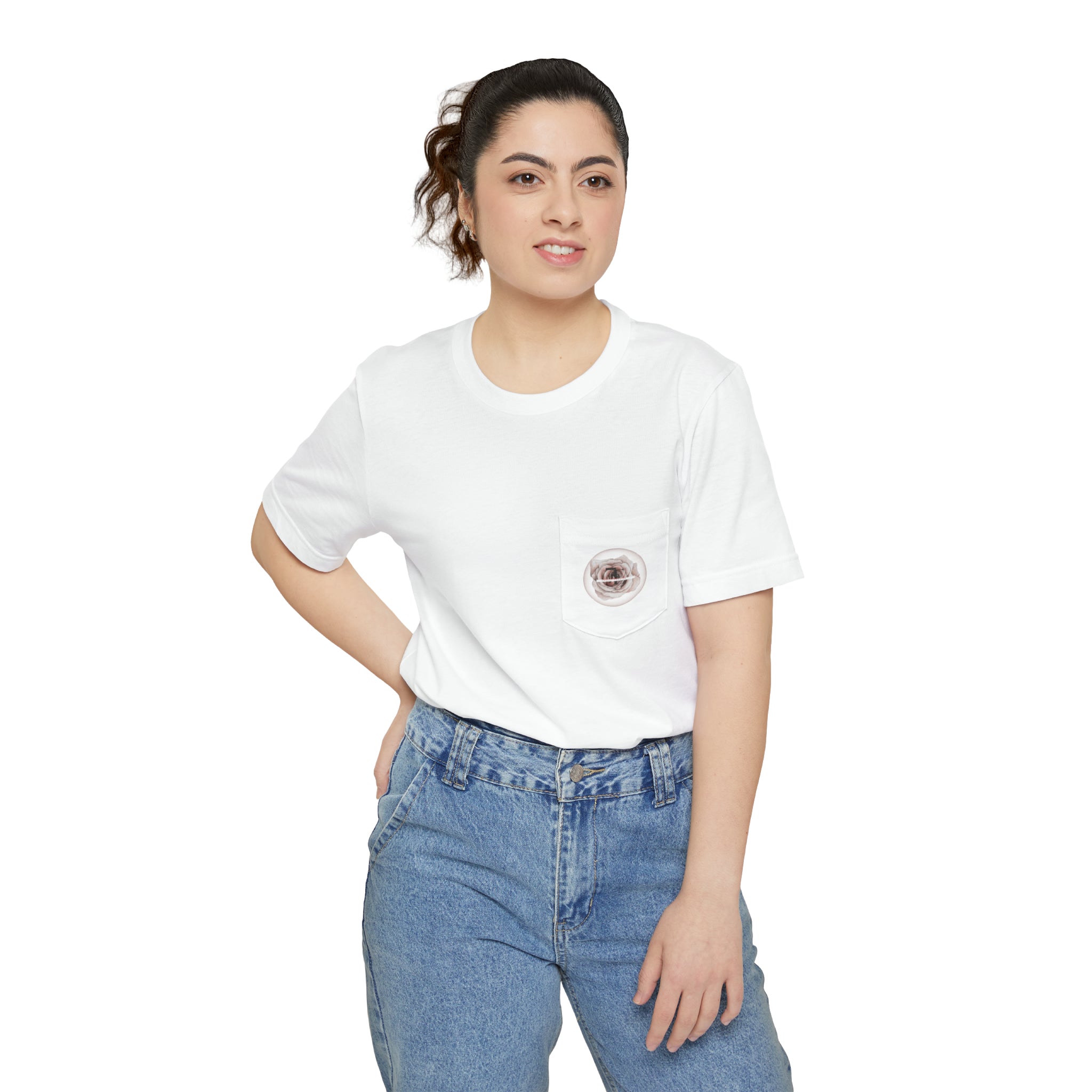 White Rose Pocket T-shirt