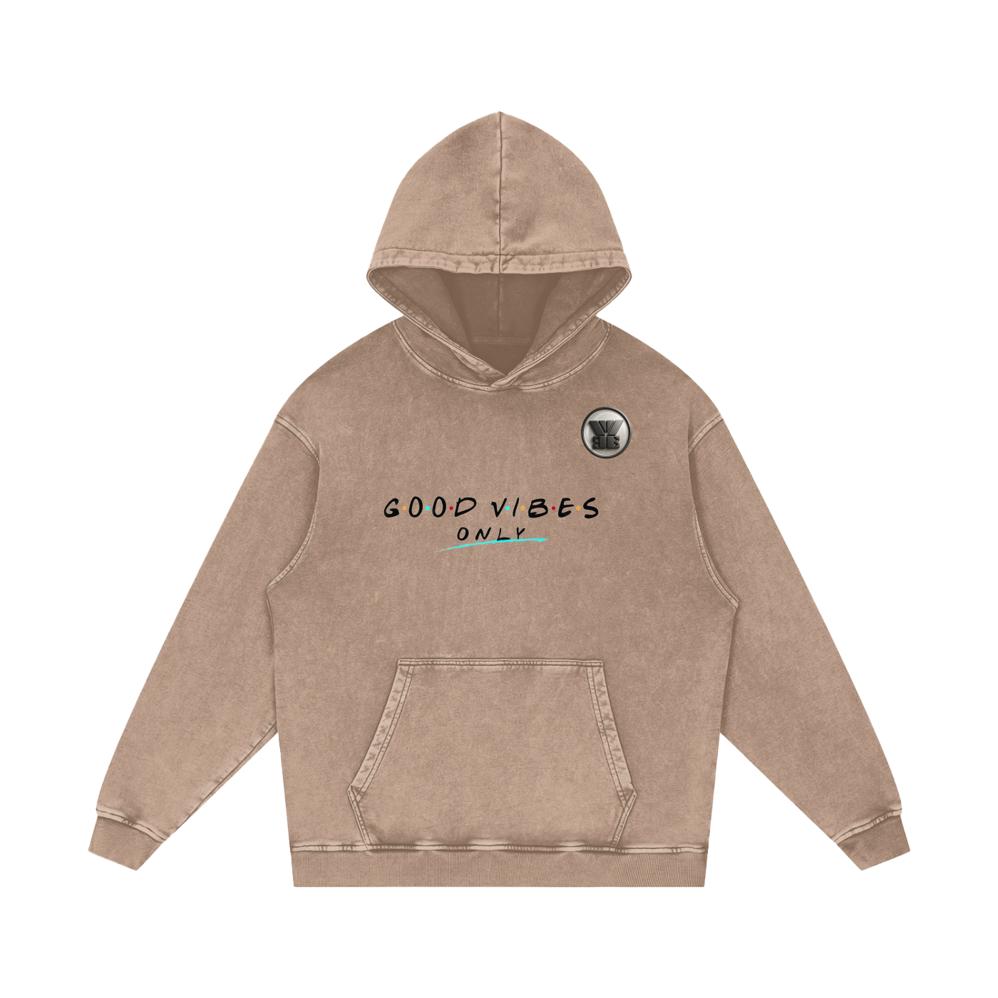 Snow Washed Loose Cotton Hoodi