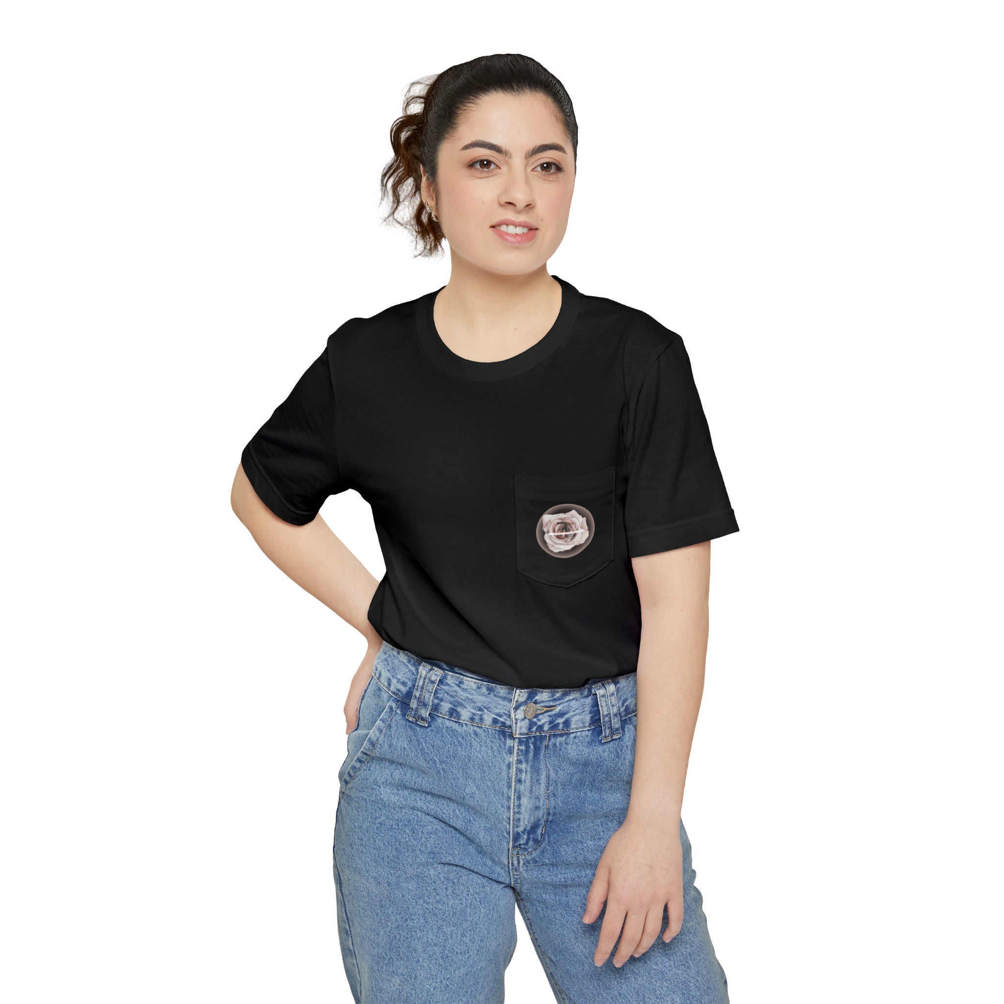 White Rose Pocket T-shirt
