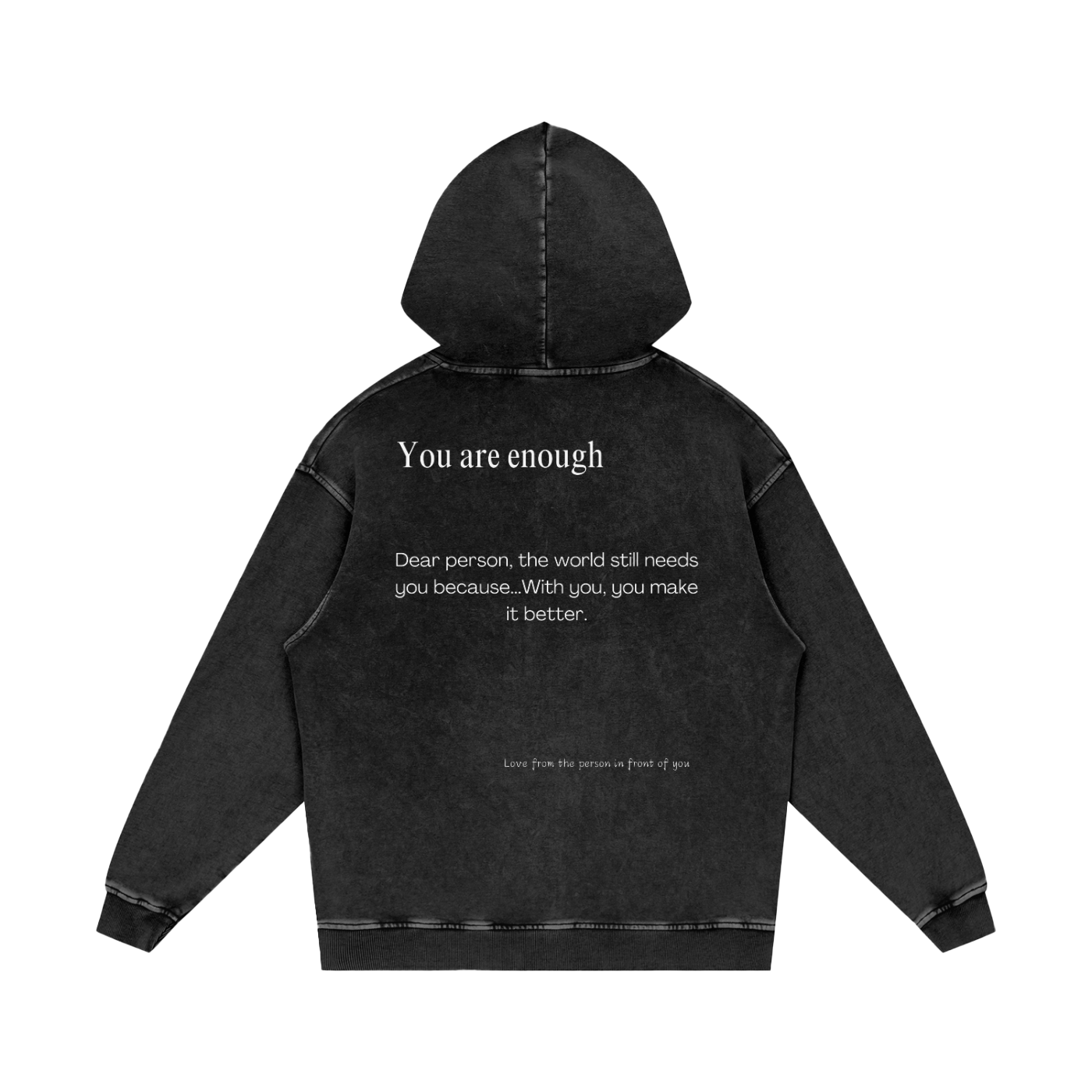 Snow Washed Loose Cotton , Hoodie, Loose Cotton Hoodie