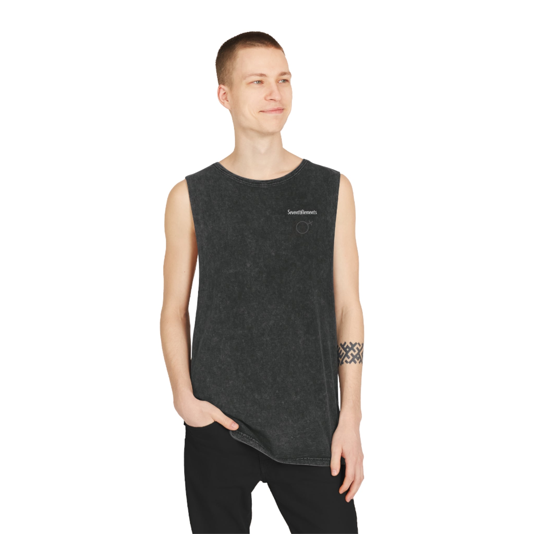 Just Married Couple Stonewash Tank Top