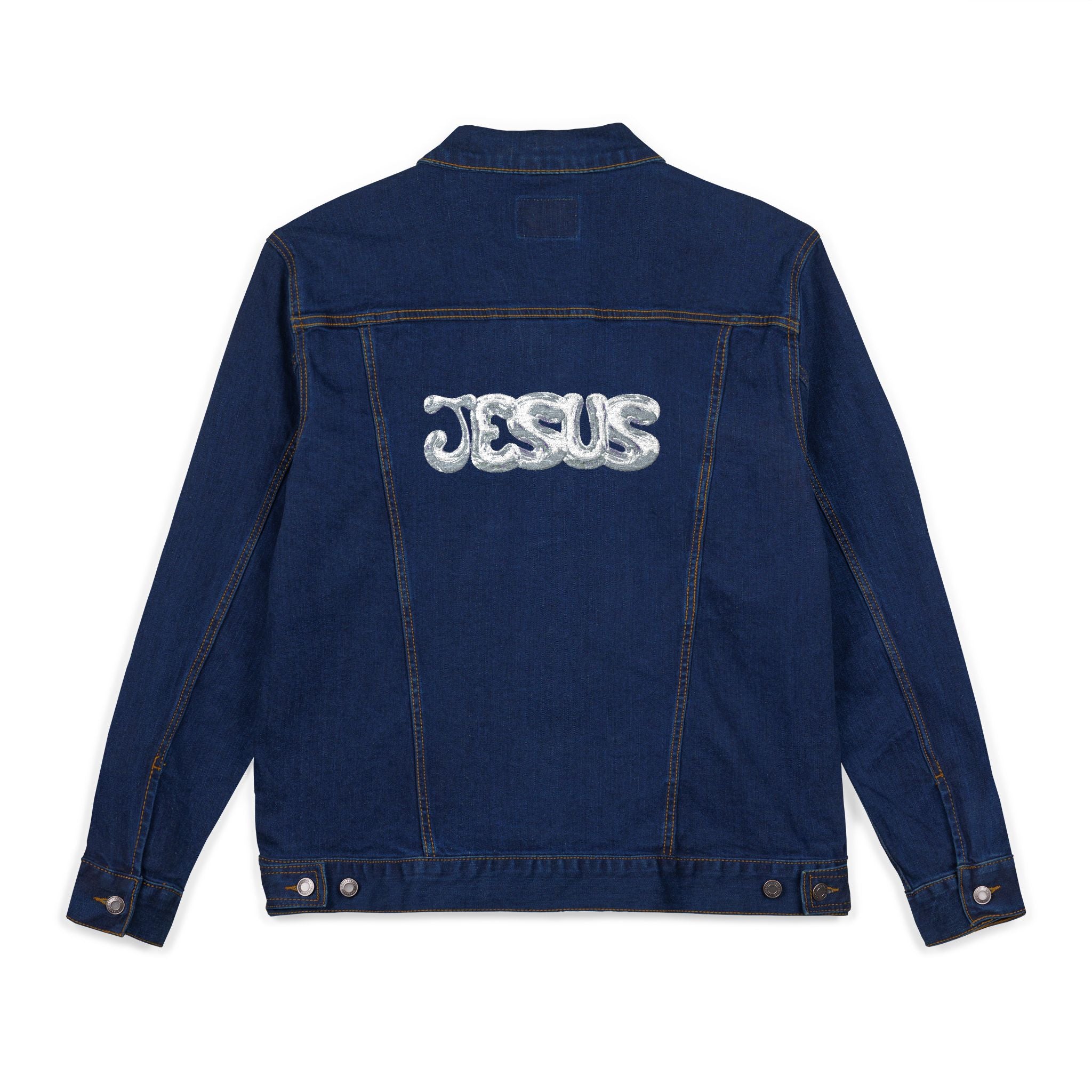 Embroidered Denim Jacket - Casual Style, Christian Apparel, Trendy Outerwear, Perfect Gift, Streetwear Essential