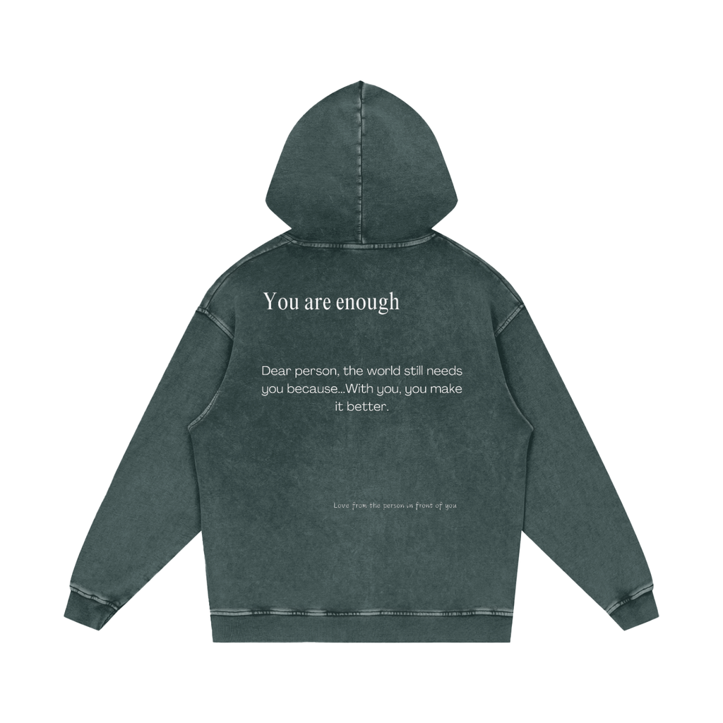 Snow Washed Loose Cotton , Hoodie, Loose Cotton Hoodie
