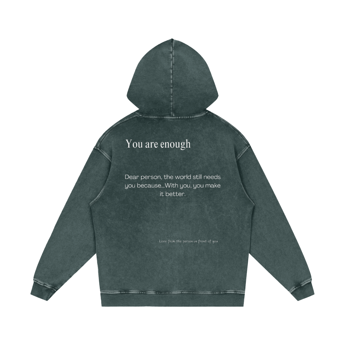 Snow Washed Loose Cotton , Hoodie, Loose Cotton Hoodie