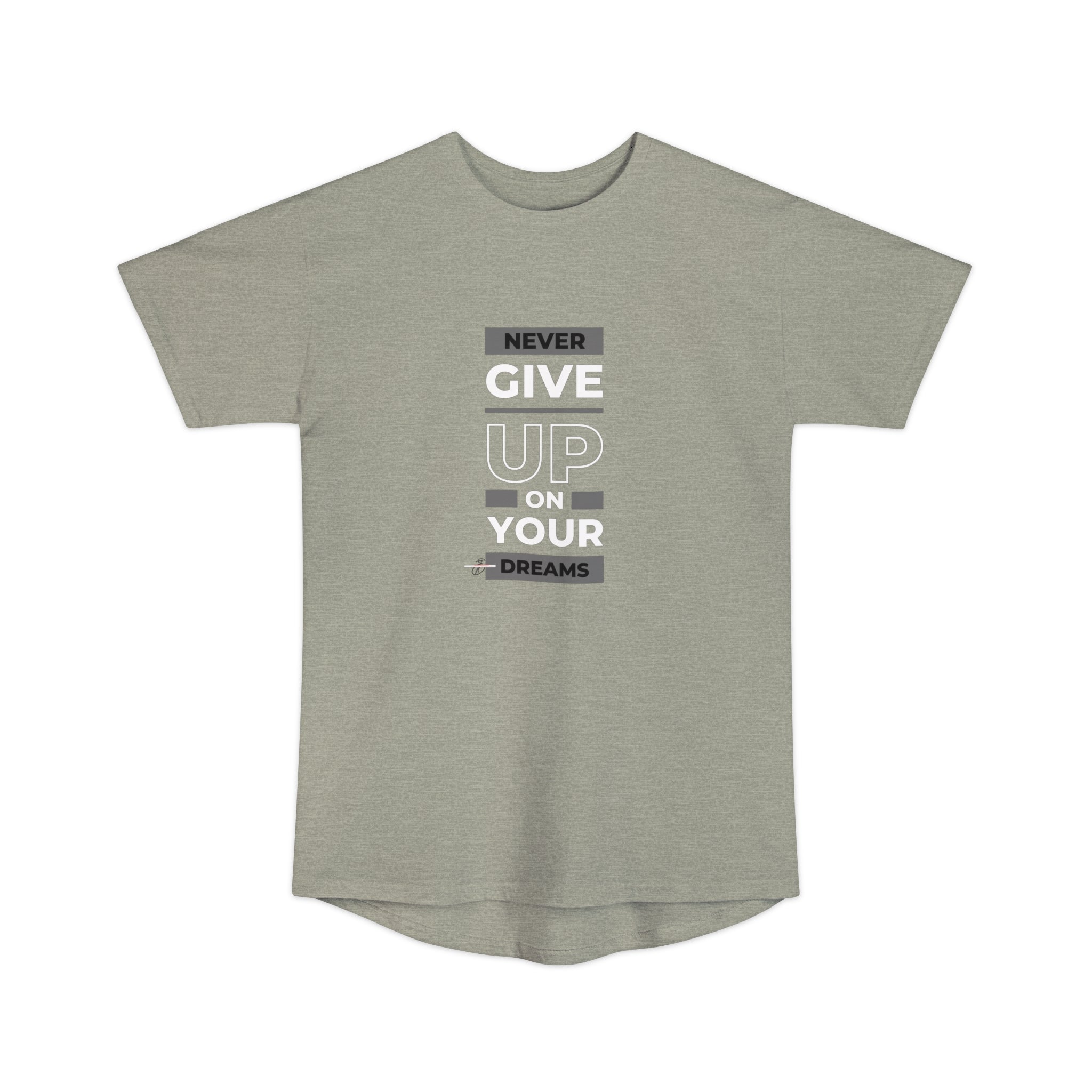 Never give up Long Body Urban Tee