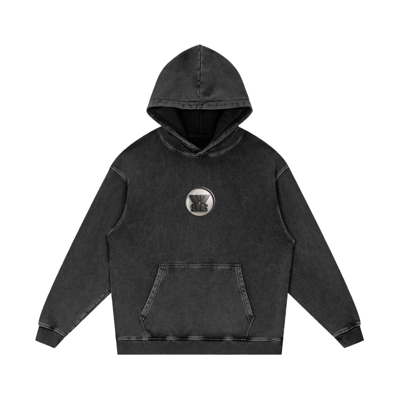 Snow Washed Loose Cotton , Hoodie, Loose Cotton Hoodie