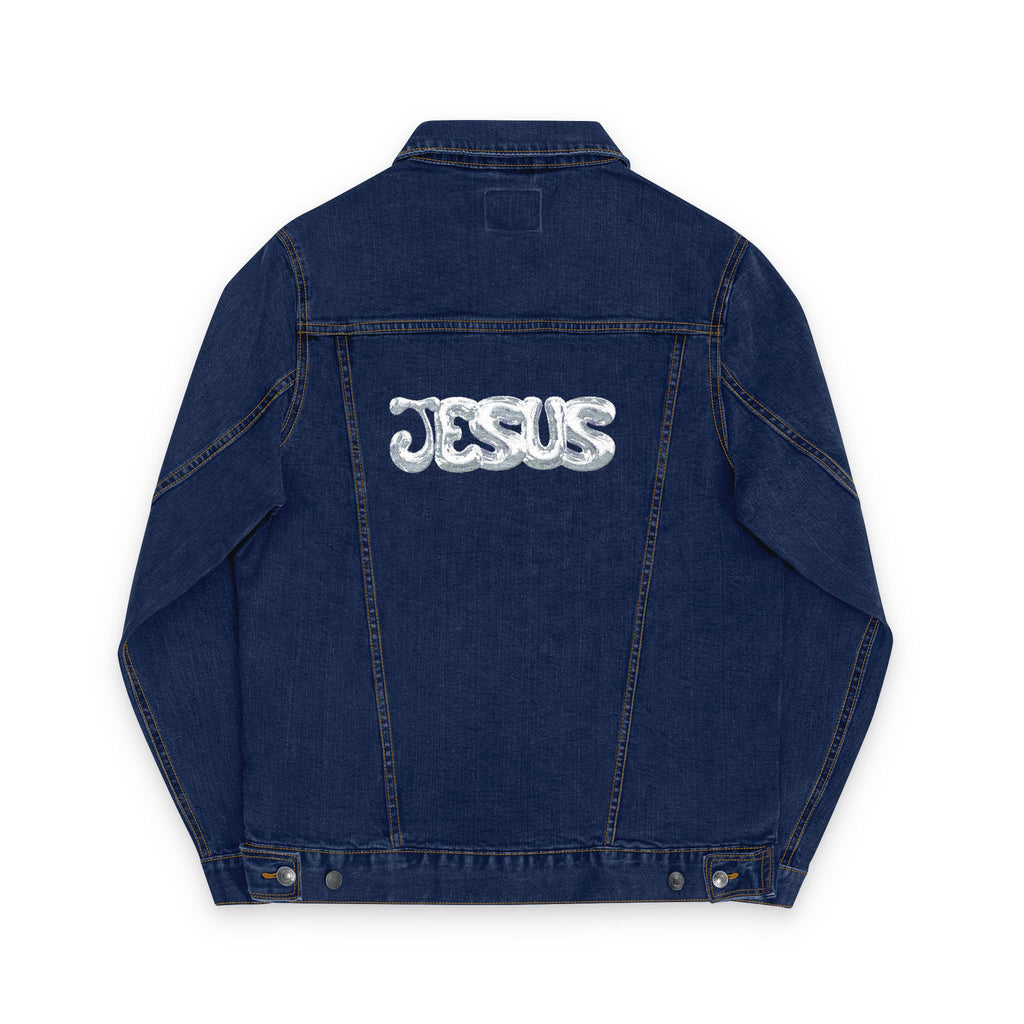 Embroidered Denim Jacket - Casual Style, Christian Apparel, Trendy Outerwear, Perfect Gift, Streetwear Essential