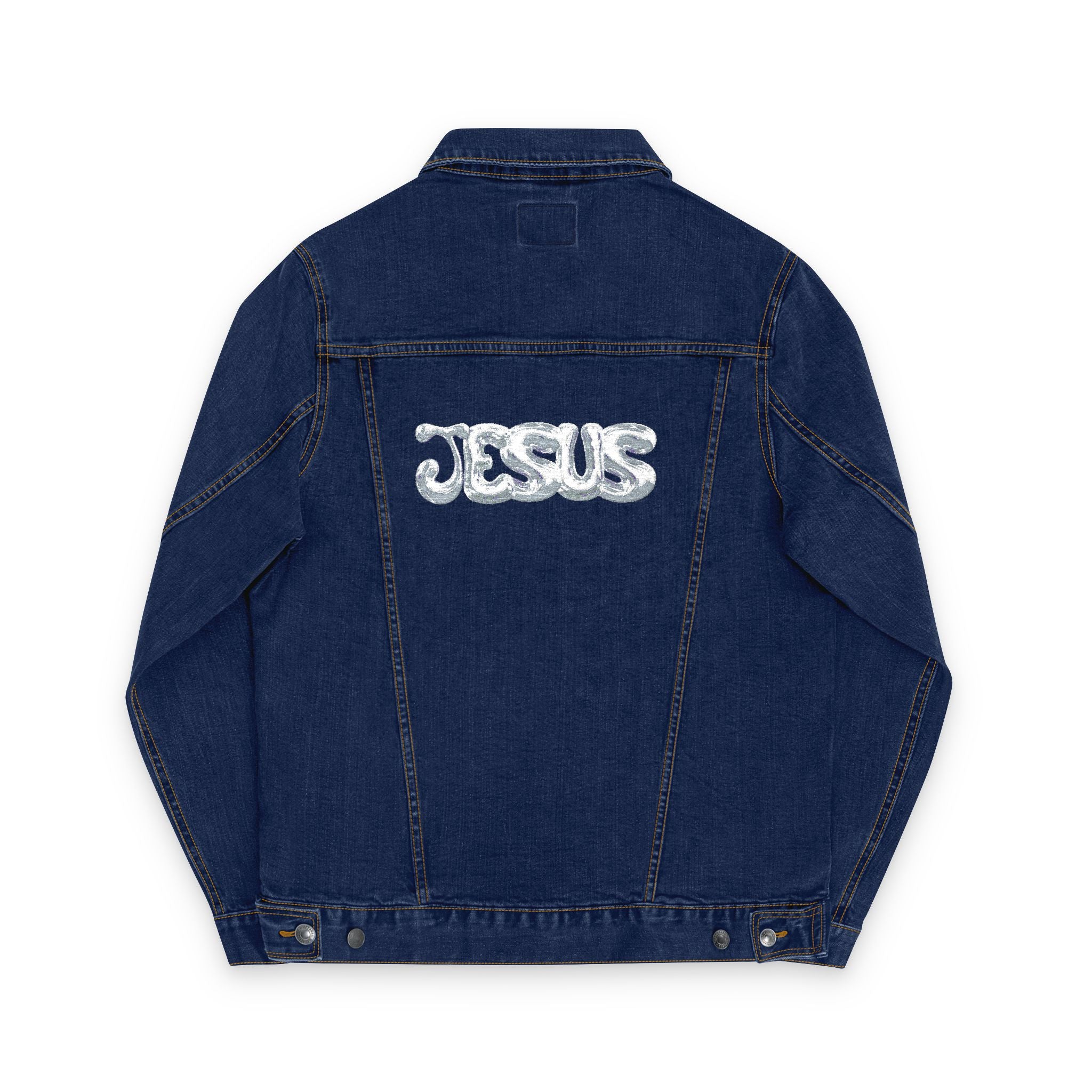 Embroidered Denim Jacket - Casual Style, Christian Apparel, Trendy Outerwear, Perfect Gift, Streetwear Essential