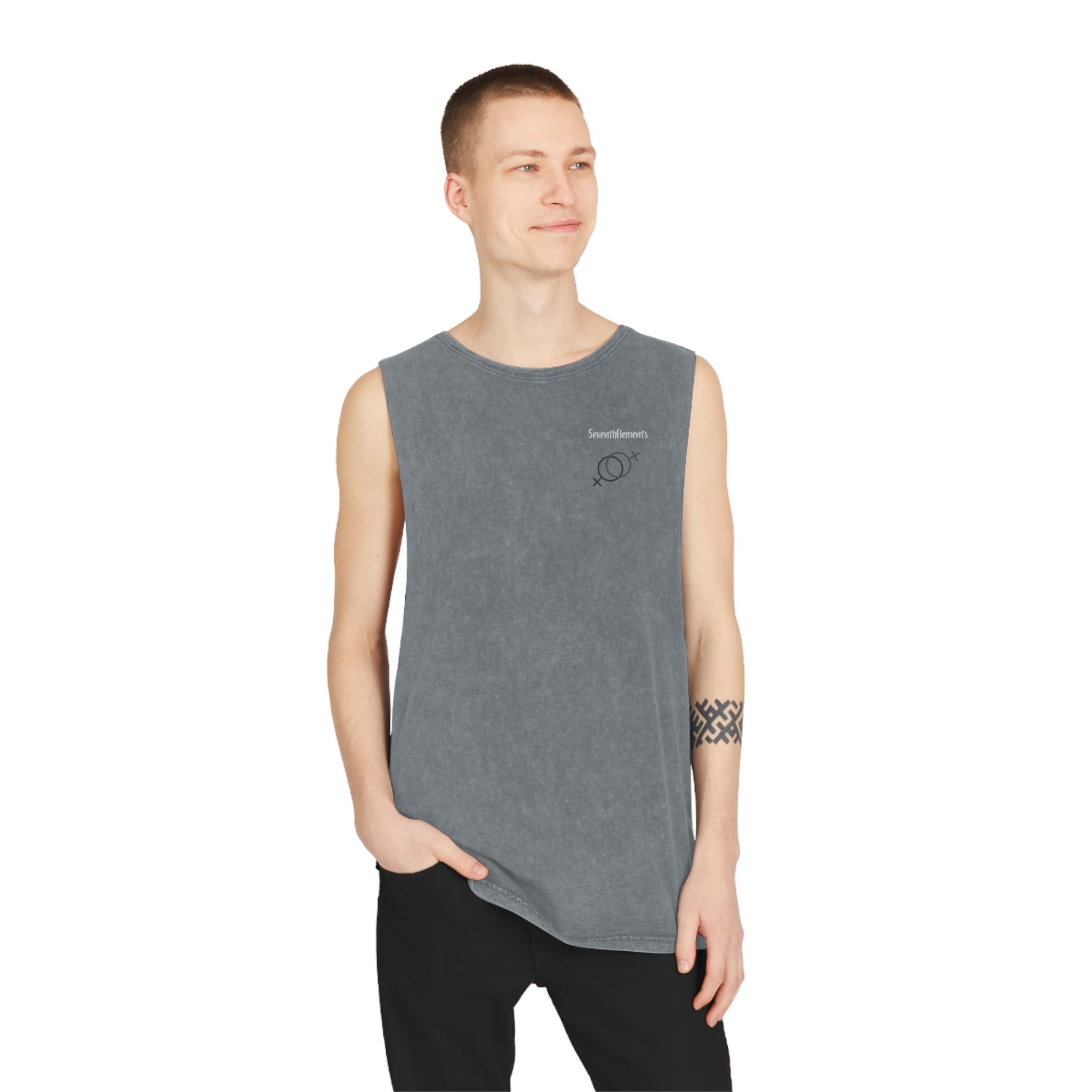 Just Married Couple Stonewash Tank Top