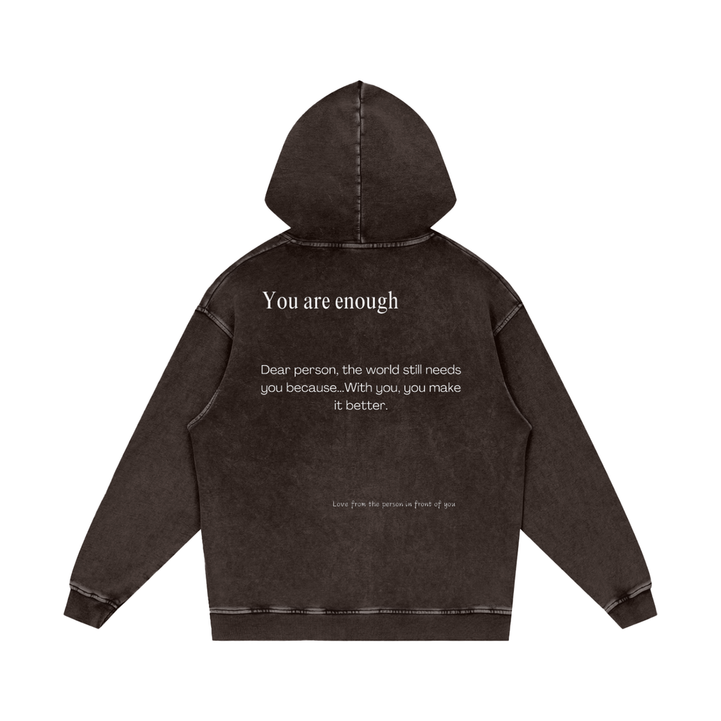 Snow Washed Loose Cotton , Hoodie, Loose Cotton Hoodie