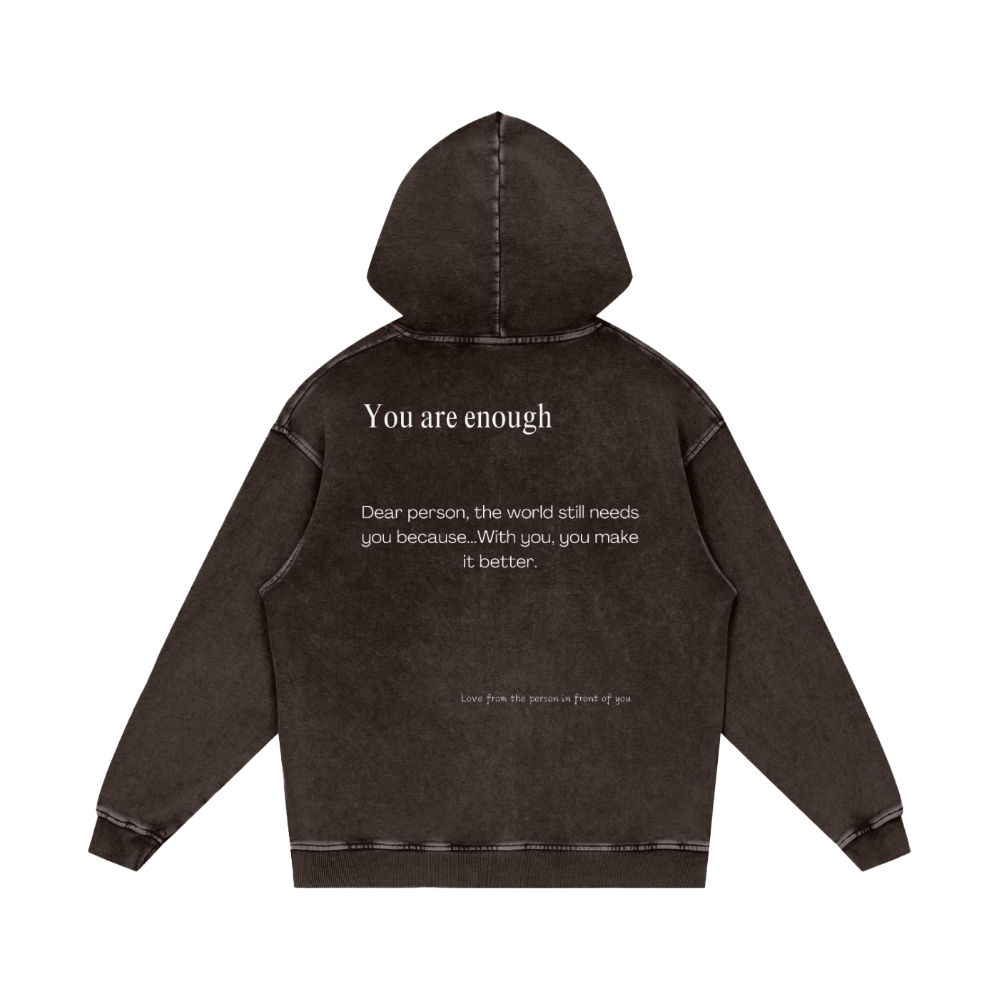 Snow Washed Loose Cotton , Hoodie, Loose Cotton Hoodie
