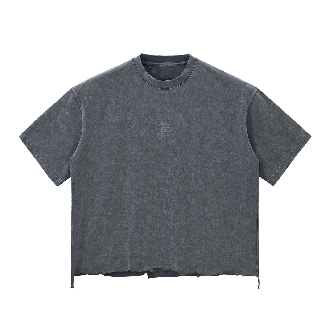 Snow Wash Raw-Hem Boxy T-shirt