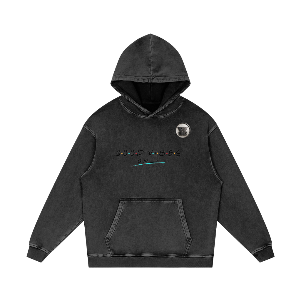 Snow Washed Loose Cotton Hoodi