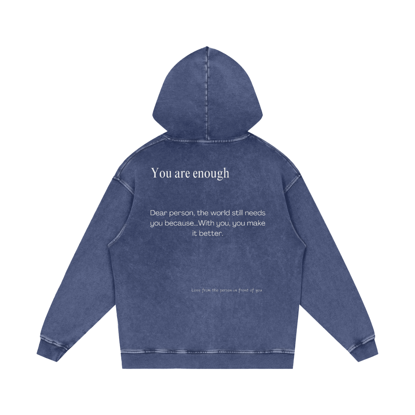 Snow Washed Loose Cotton , Hoodie, Loose Cotton Hoodie
