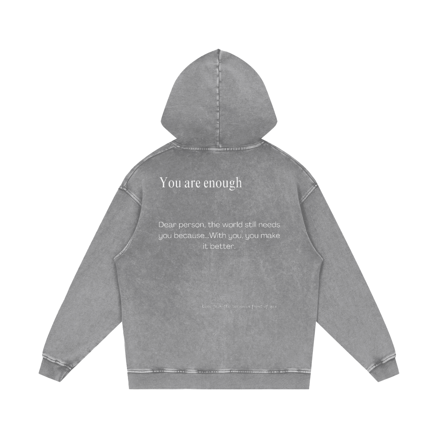 Snow Washed Loose Cotton , Hoodie, Loose Cotton Hoodie