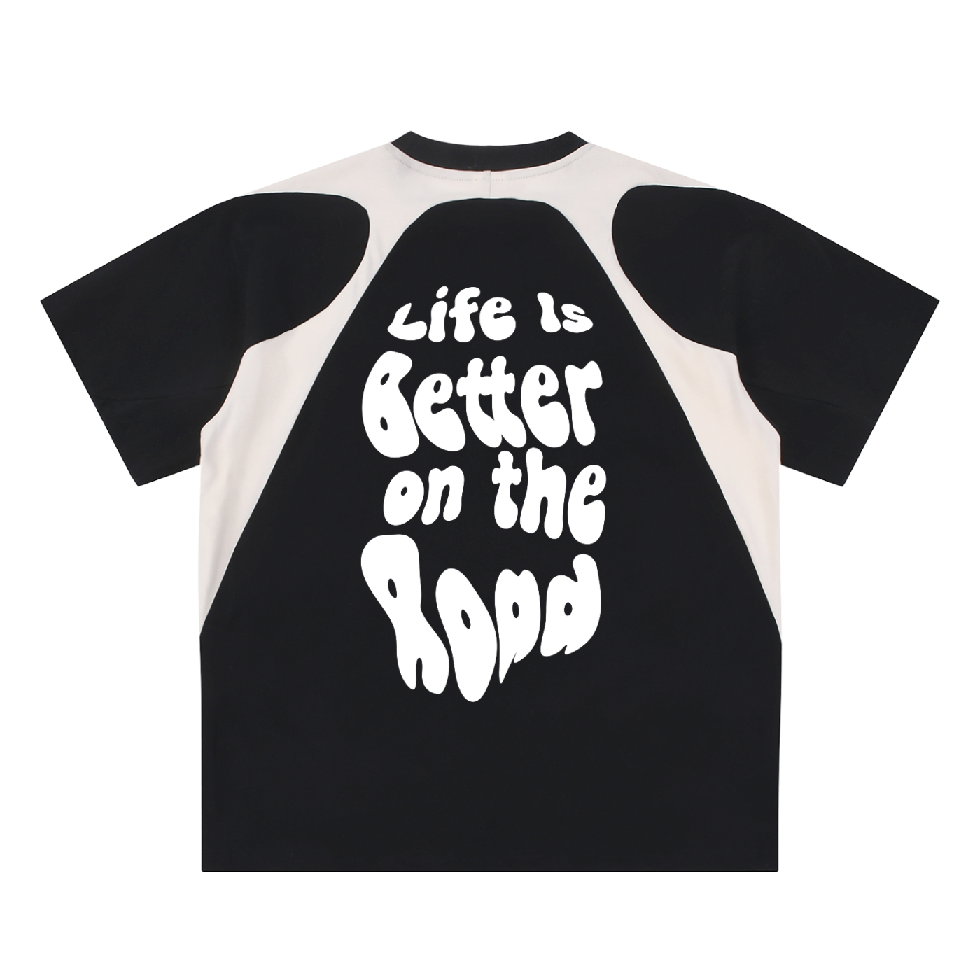 Contrast Panel Cotton T-Shirt