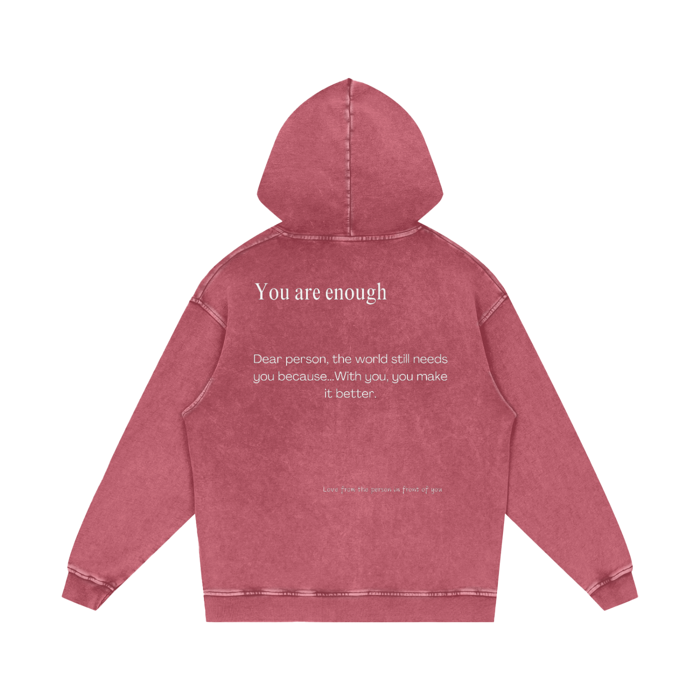 Snow Washed Loose Cotton , Hoodie, Loose Cotton Hoodie