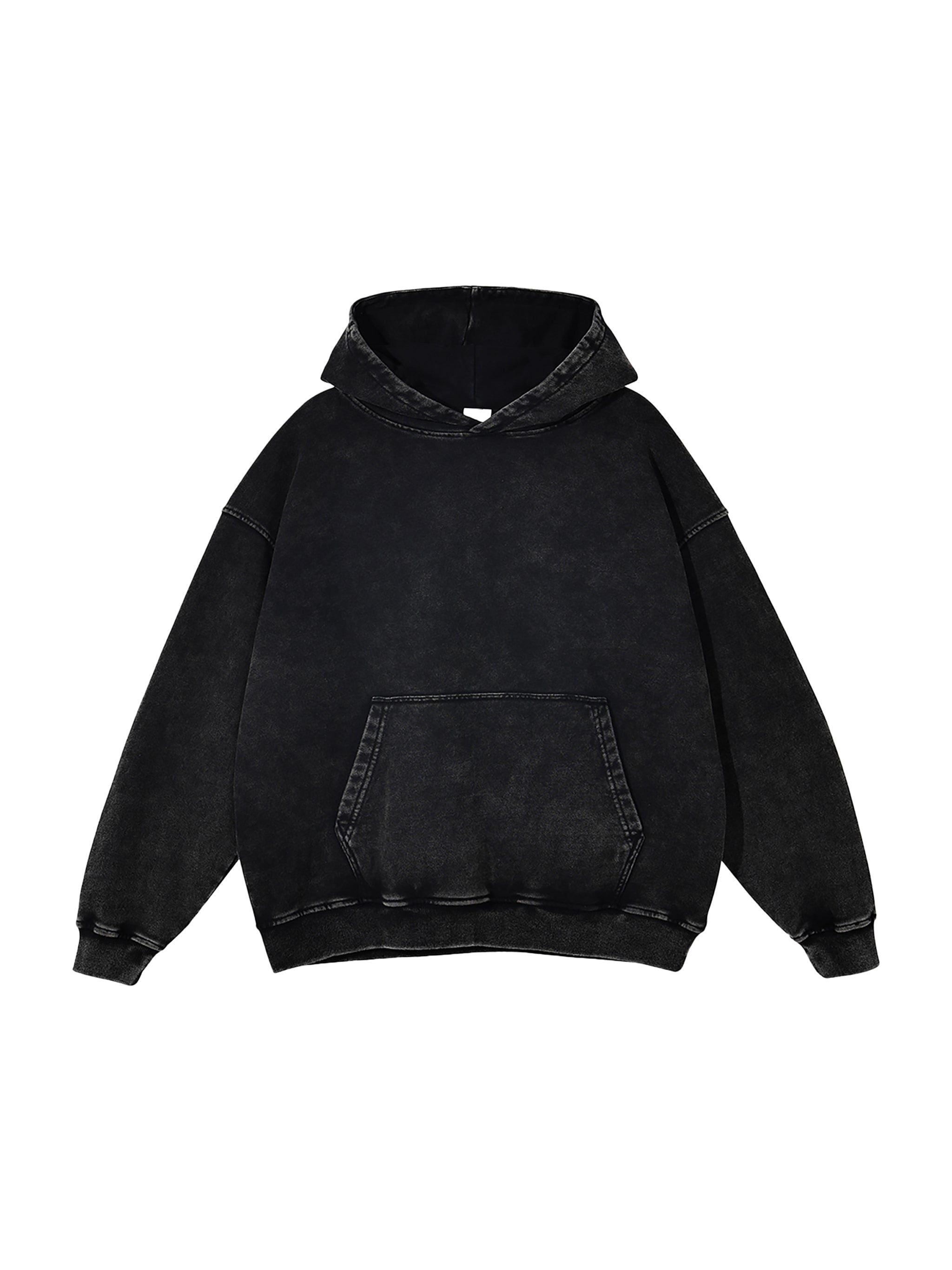 Snow Washed Loose Cotton Hoodi