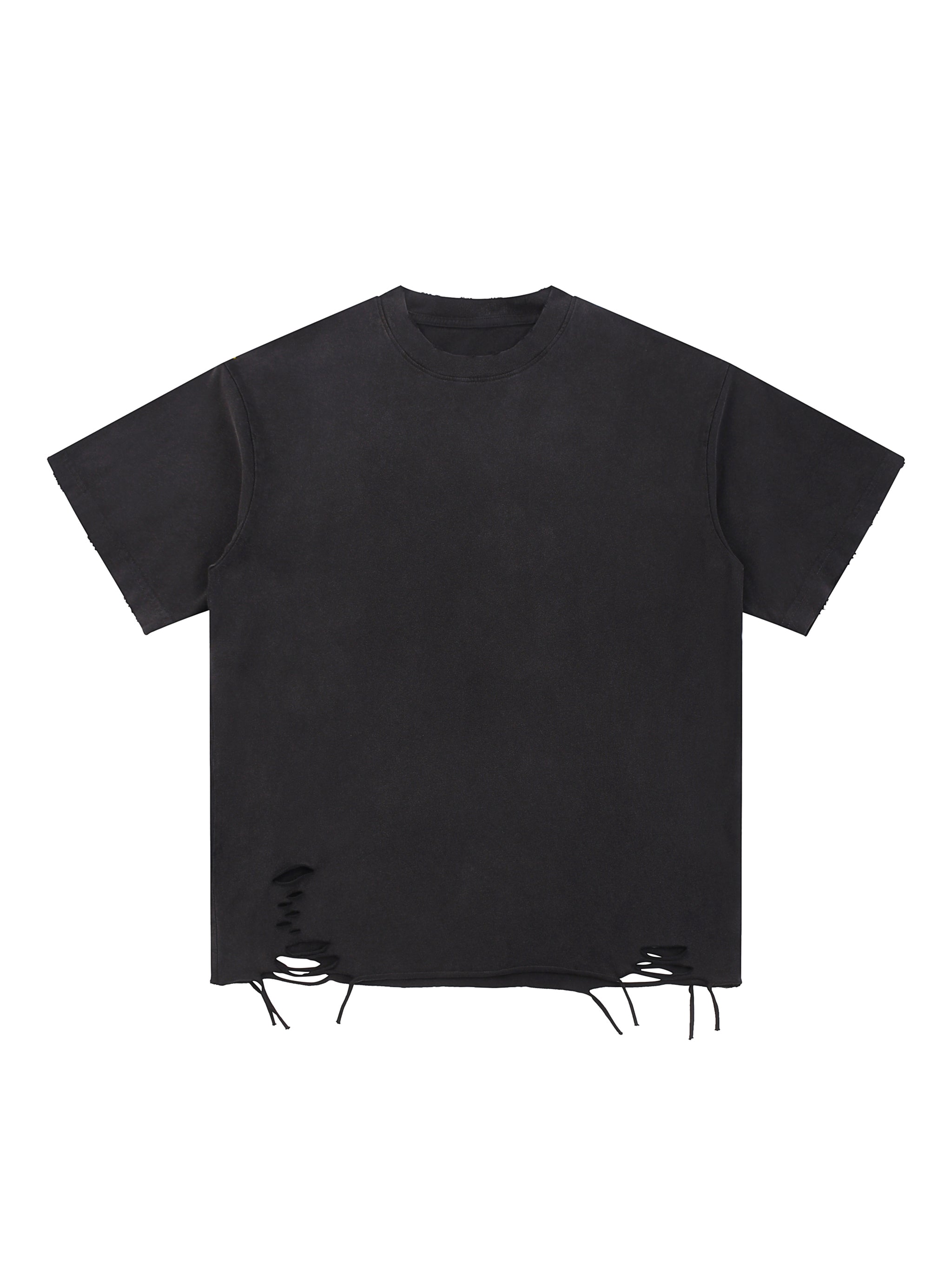 Snow Washed Raw-Hem T-Shirt,Snow Washed Raw-Hem ,T-Shirt