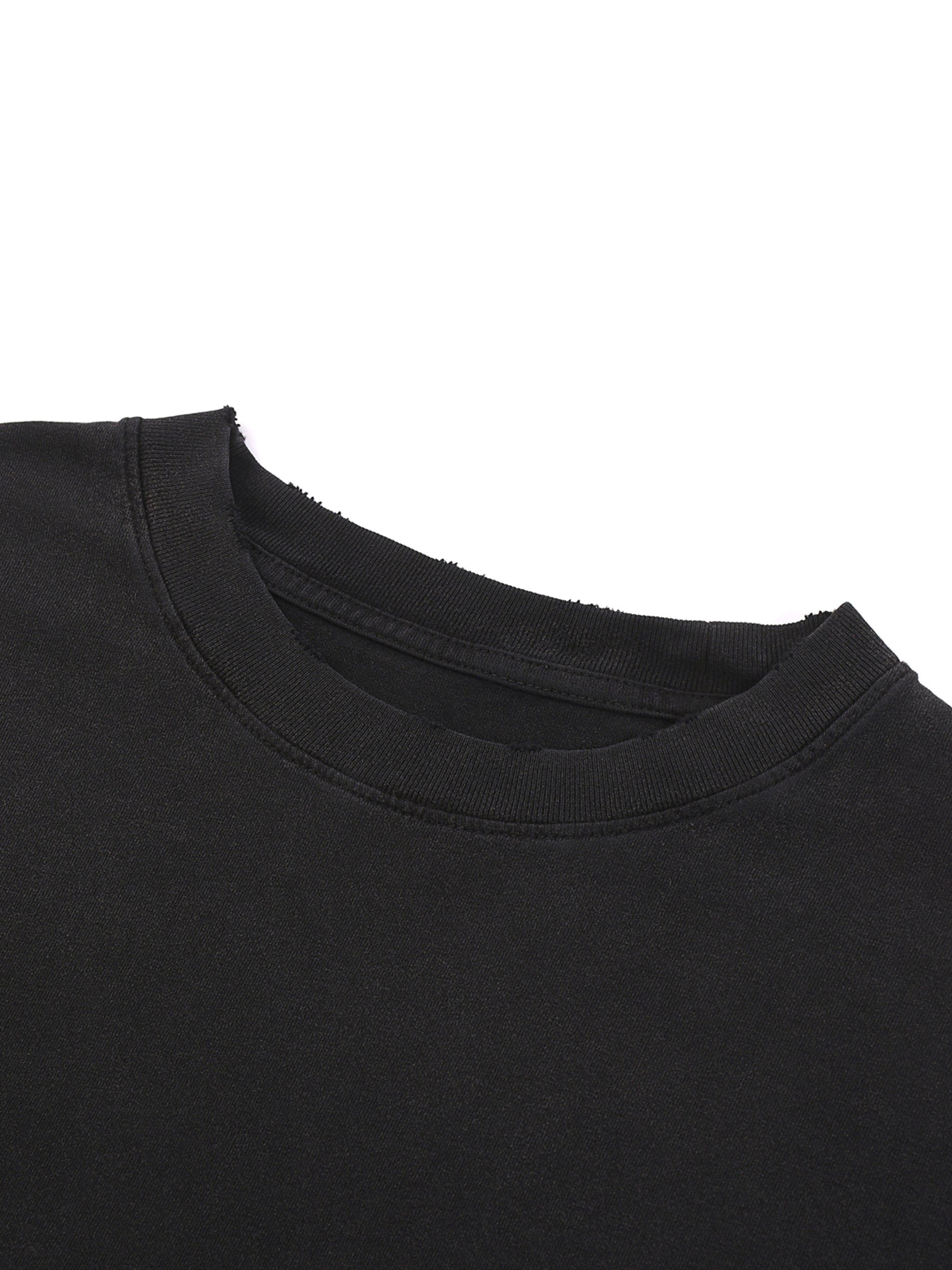 Snow Washed Raw-Hem T-Shirt,Snow Washed Raw-Hem ,T-Shirt