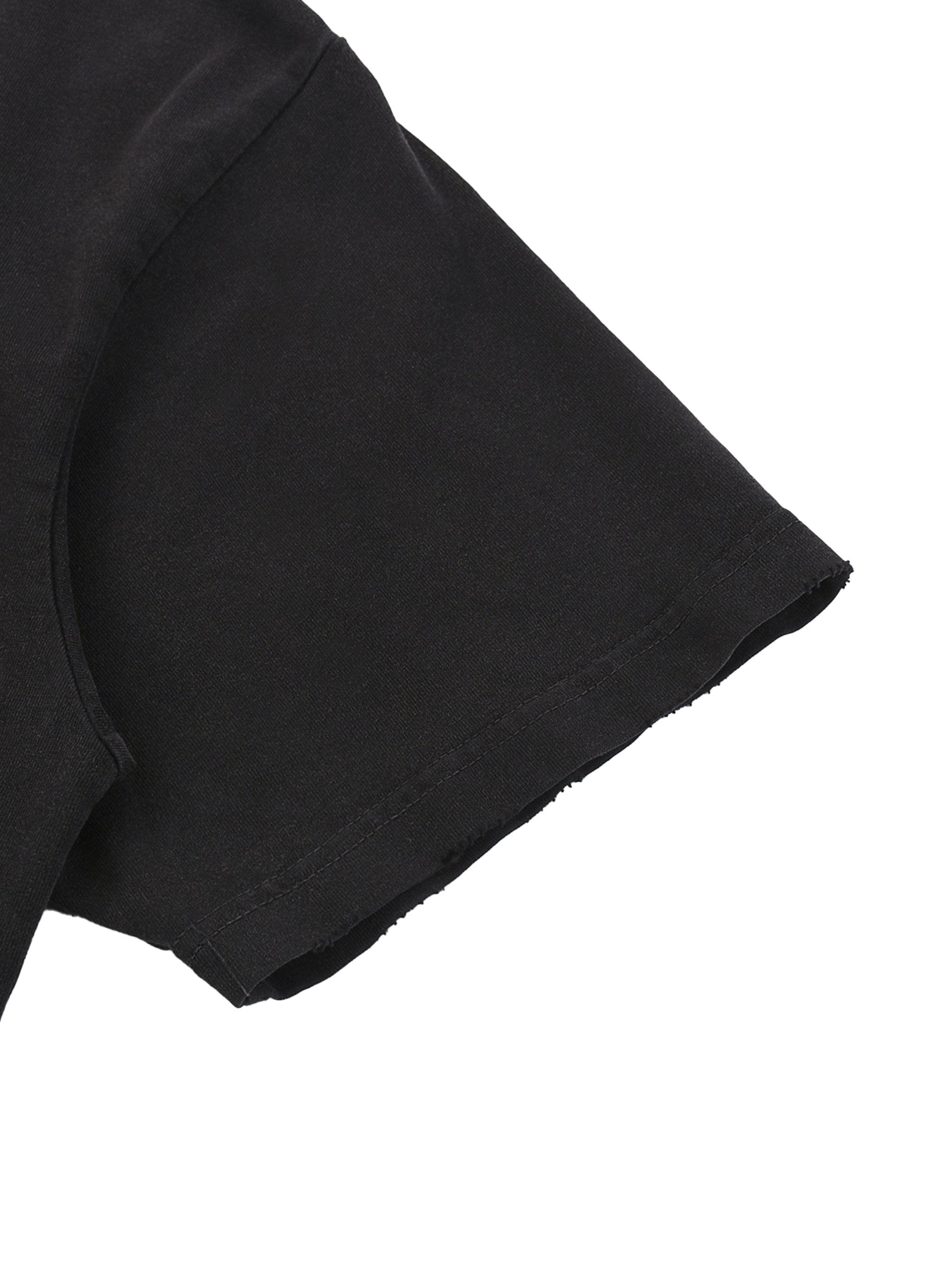 Snow Washed Raw-Hem T-Shirt,Snow Washed Raw-Hem ,T-Shirt