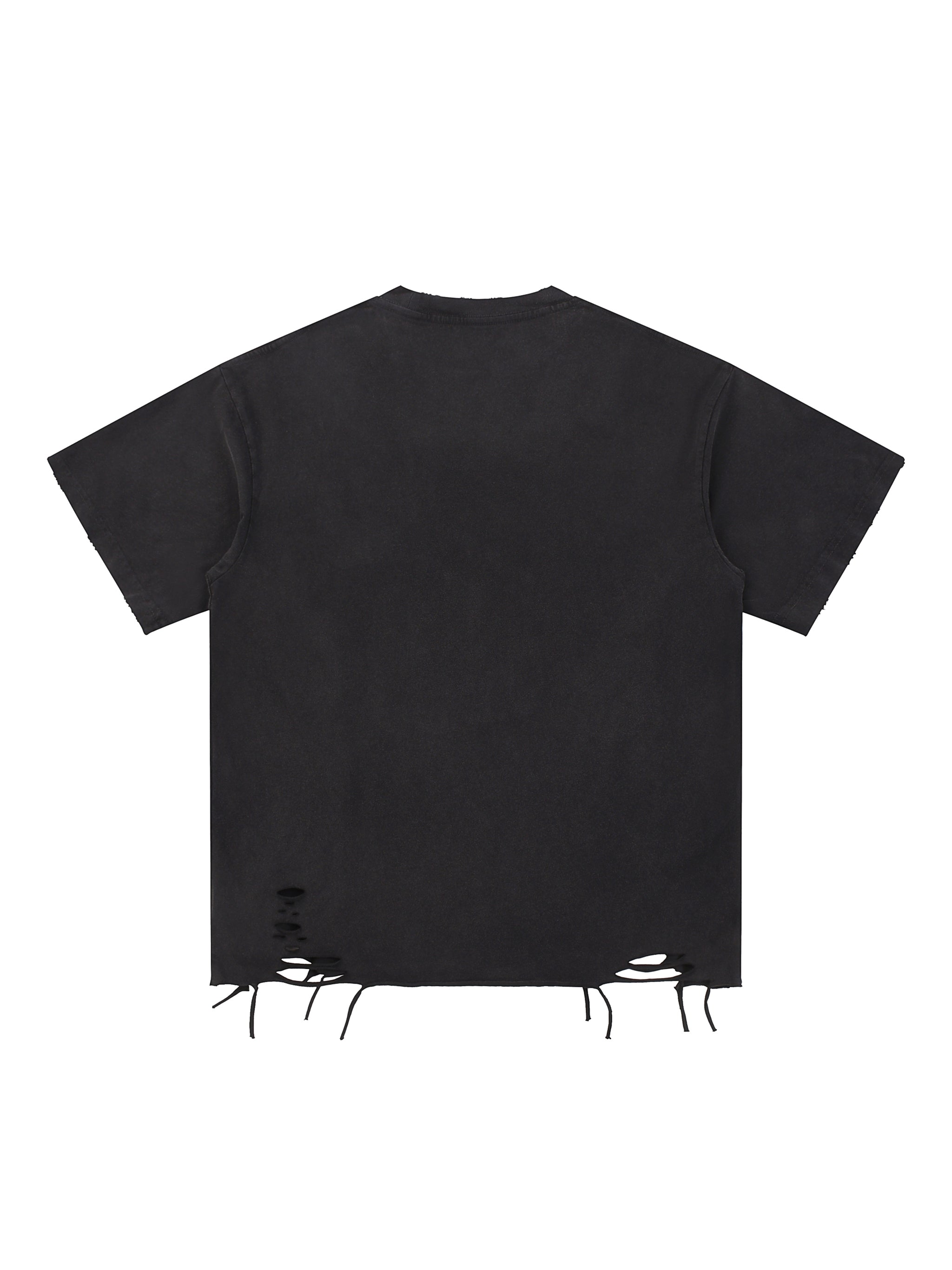 Snow Washed Raw-Hem T-Shirt,Snow Washed Raw-Hem ,T-Shirt