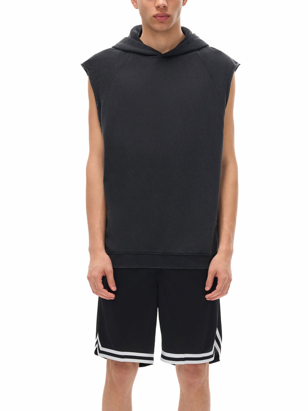 Snow Washed Sleeveless Hoodie,Snow Washed ,Sleeveless Hoodie,Hoodie