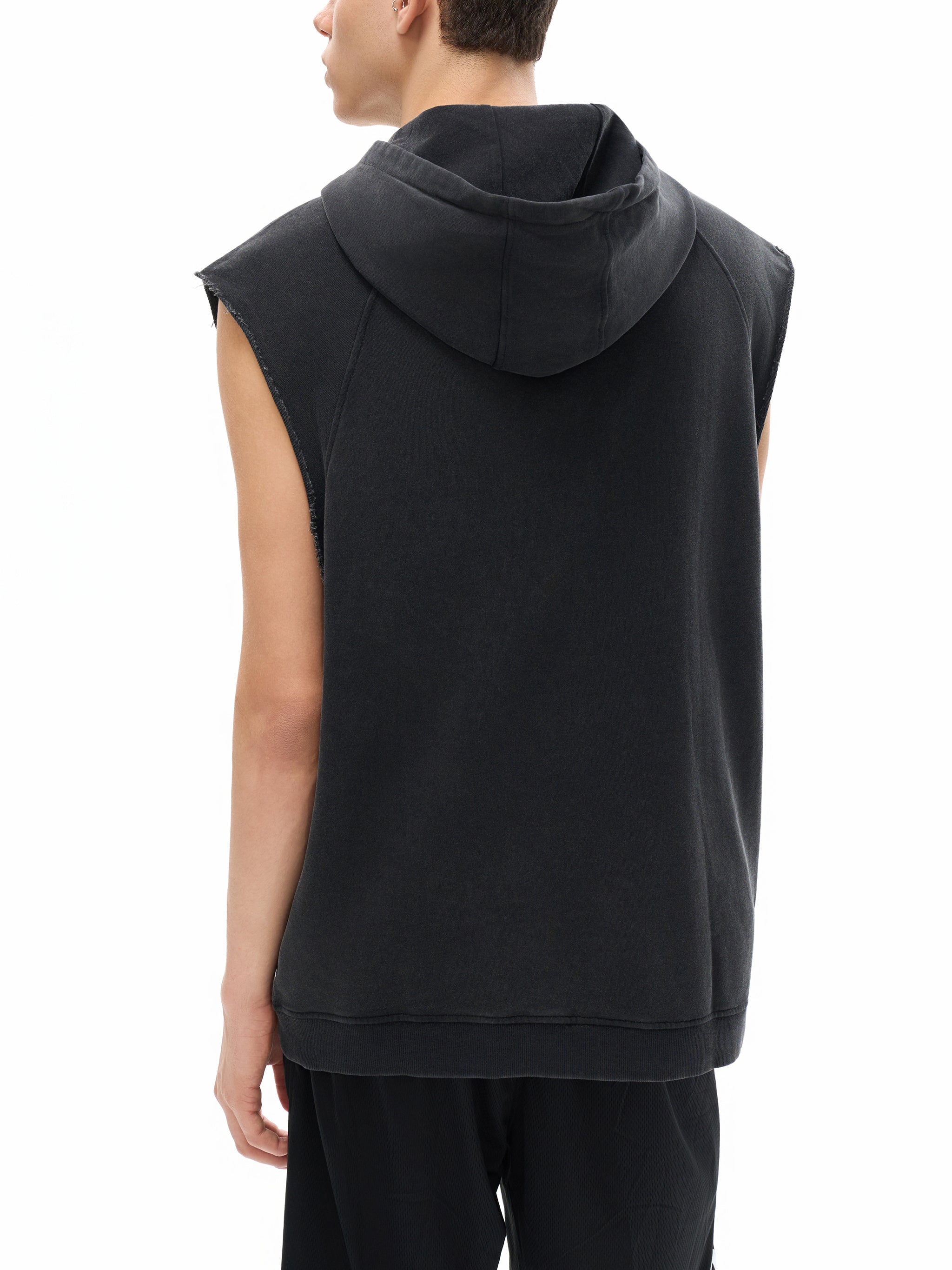 Snow Washed Sleeveless Hoodie,Snow Washed ,Sleeveless Hoodie,Hoodie