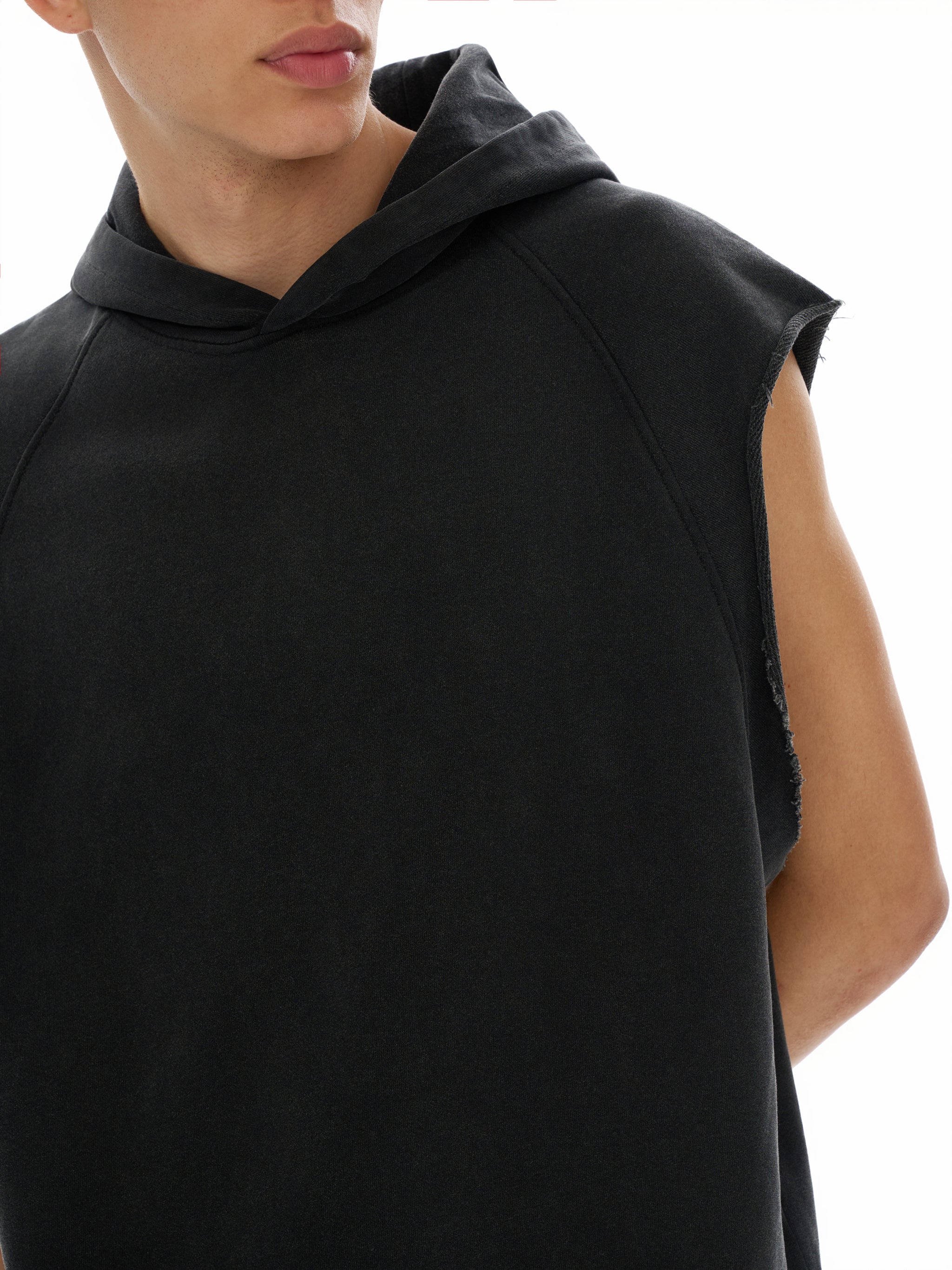 Snow Washed Sleeveless Hoodie,Snow Washed ,Sleeveless Hoodie,Hoodie