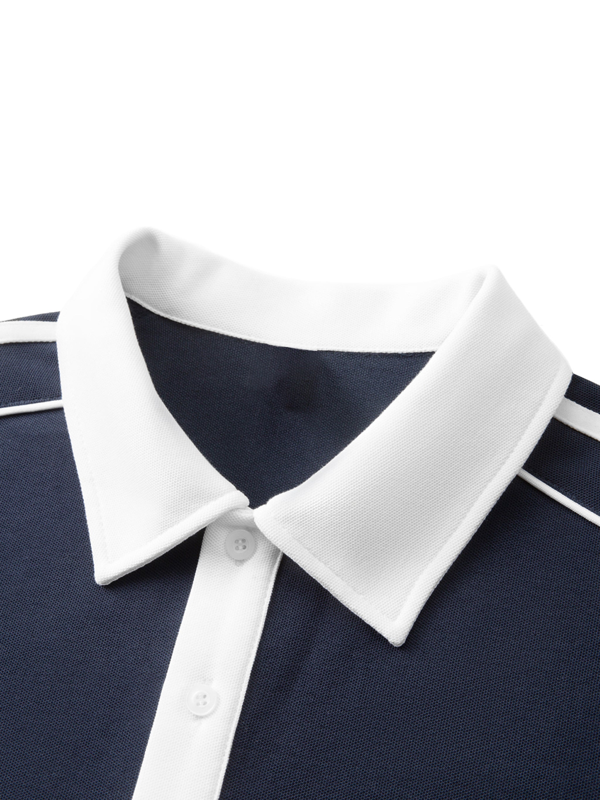 Contrast Collar Short-Sleeve P,Short-Sleeve P,Short-Sleeve Polo Shirt