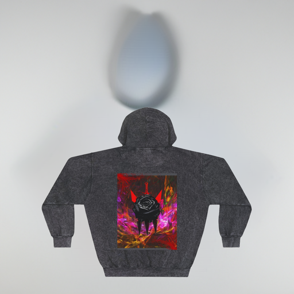 Black love Mineral Wash Hoodie